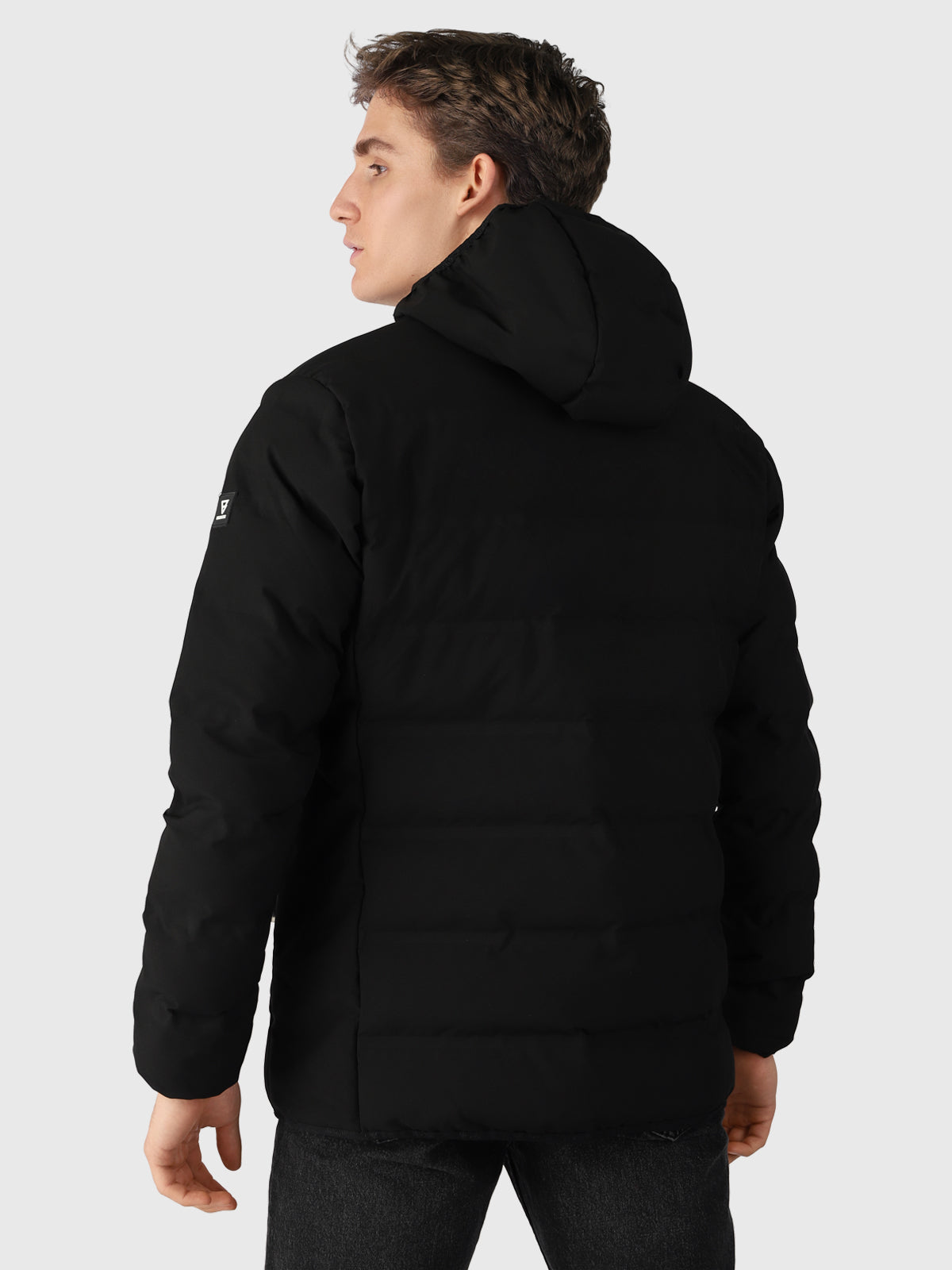 Galan Herren Puffer Jacke | Schwarz