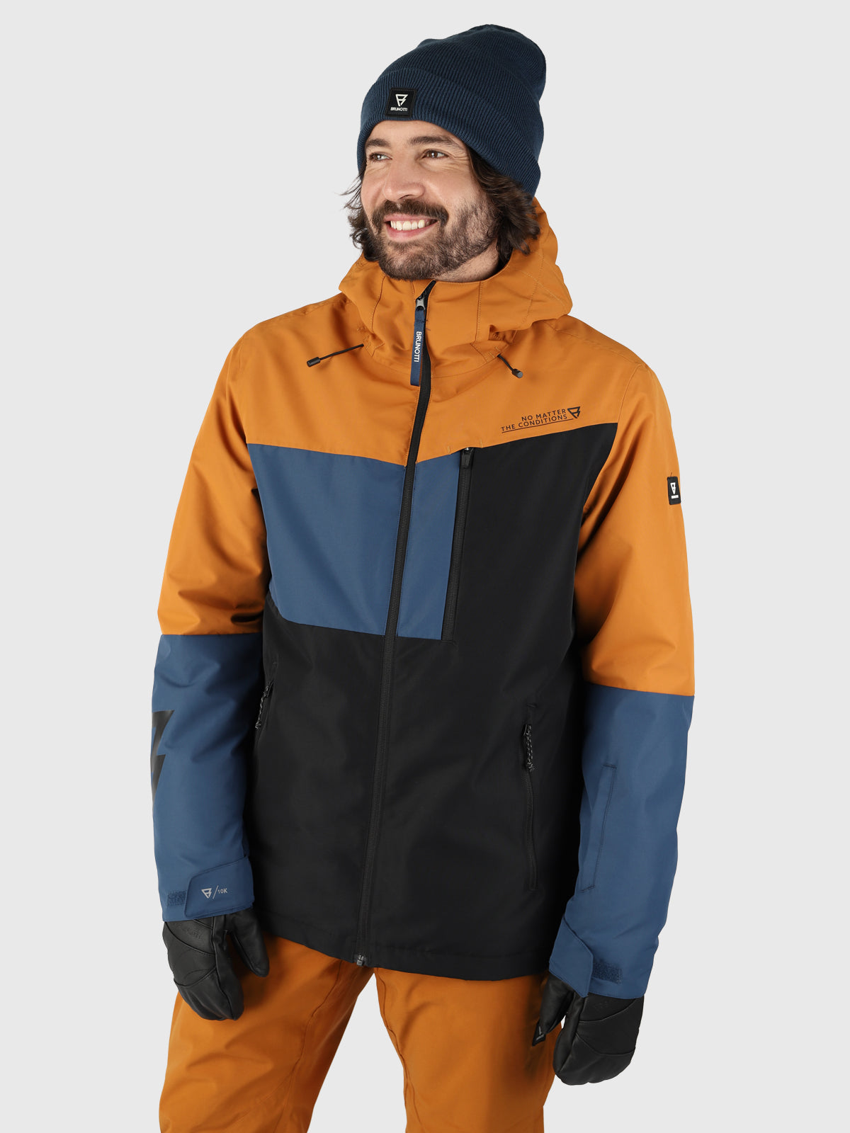 Flynners Men Snow Jacket | Black