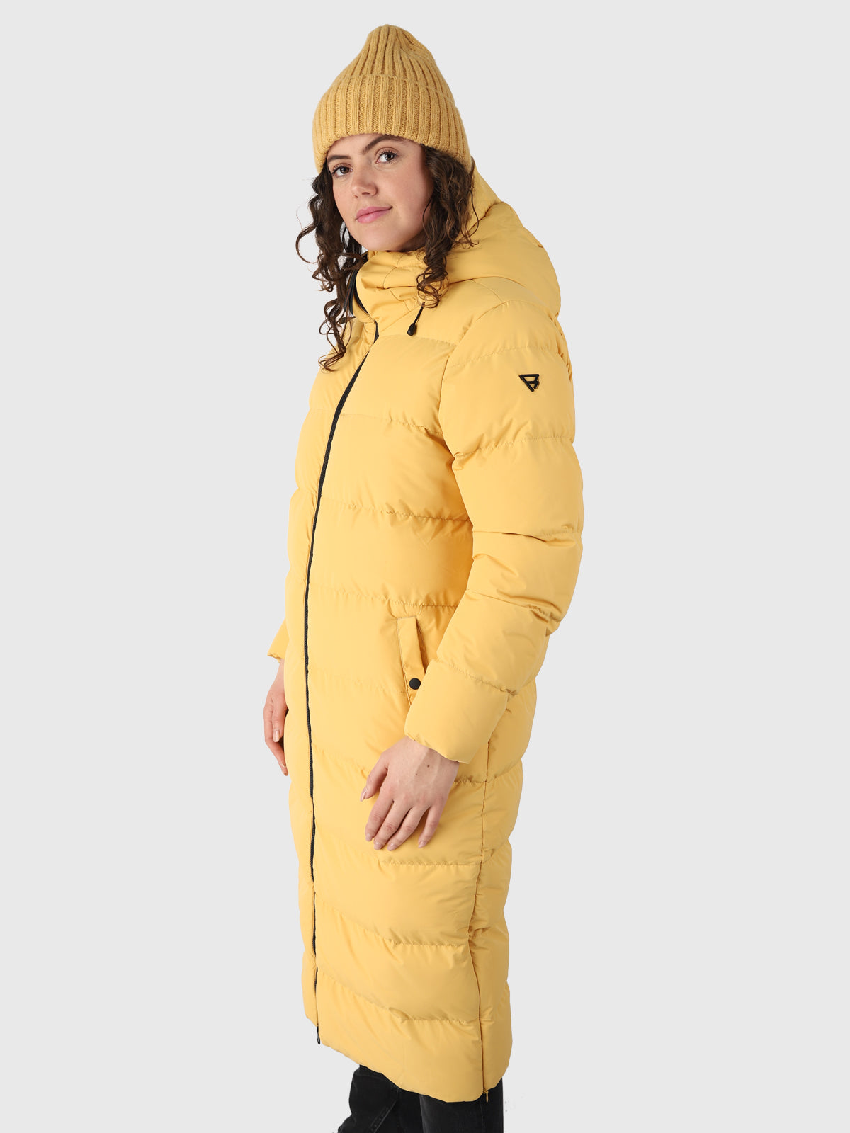 Bigsur Dames Lange Puffer Jas | Geel