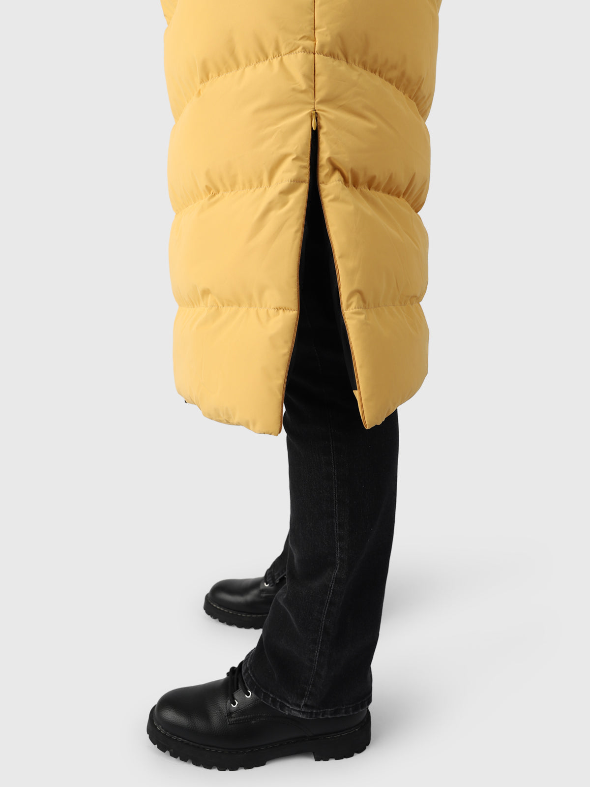 Bigsur Dames Lange Puffer Jas | Geel