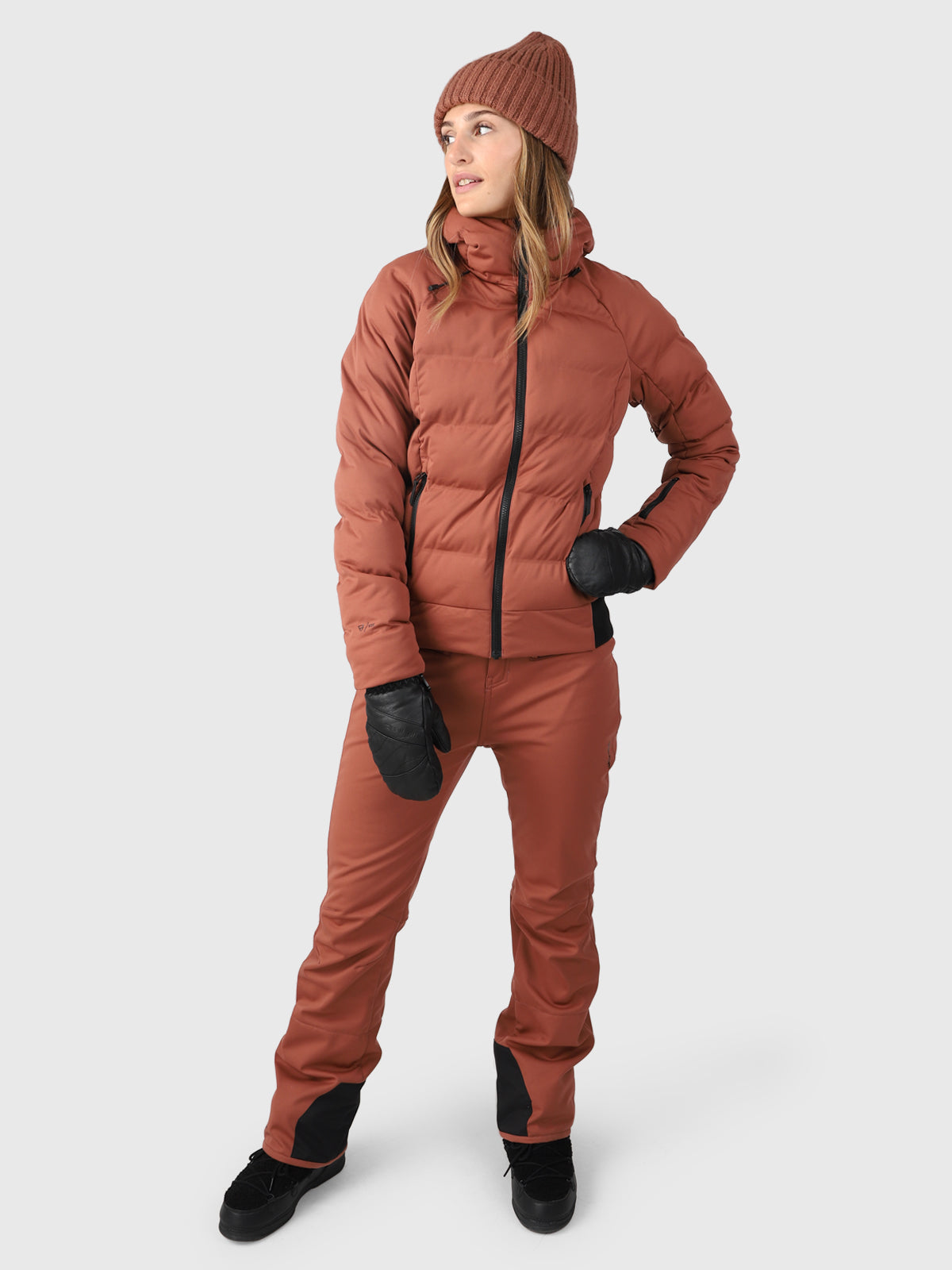 Firecrown Damen Puffer Skijacke | Braun