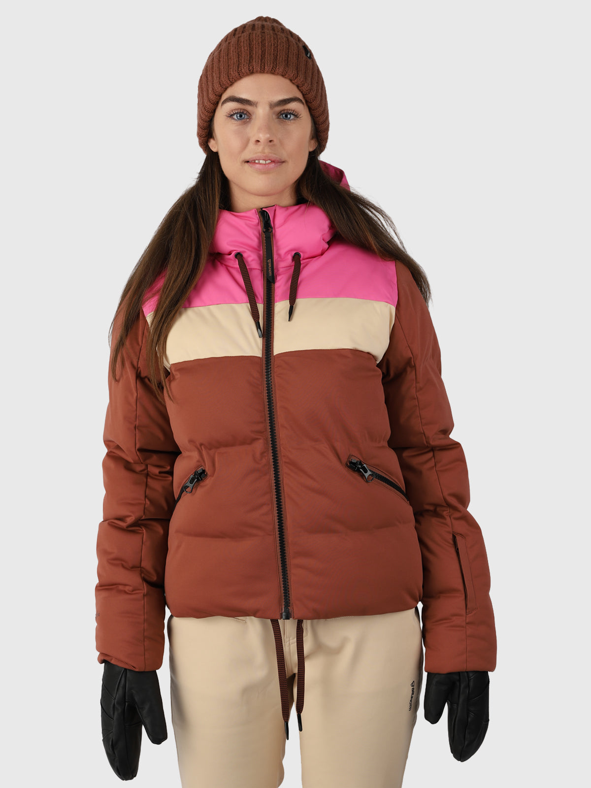 Niagona Dames Puffer Ski Jas | Bruin