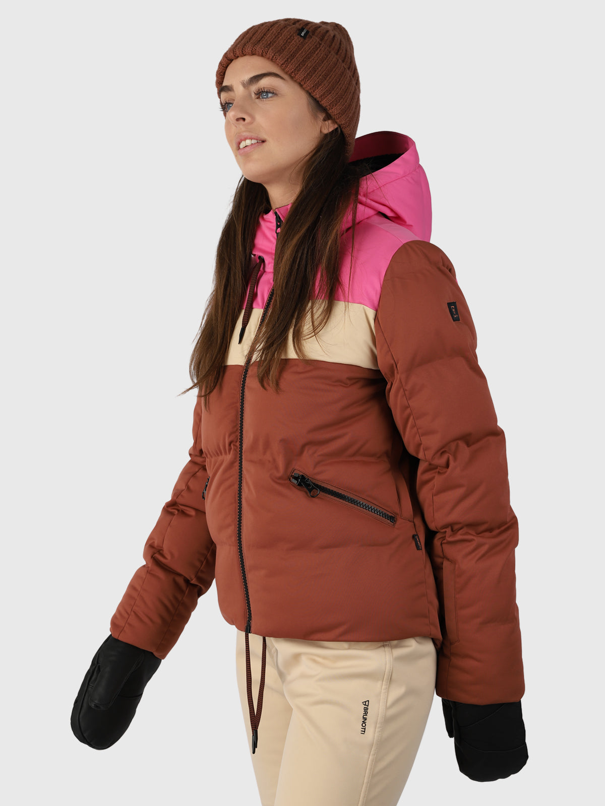 Niagona Women Puffer Snow Jacket | Brown