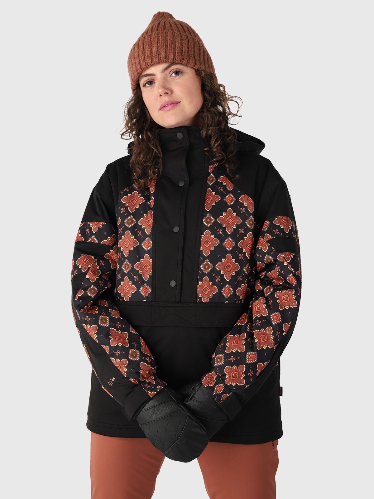 Saporo Women Anorak Snow Jacket | Black