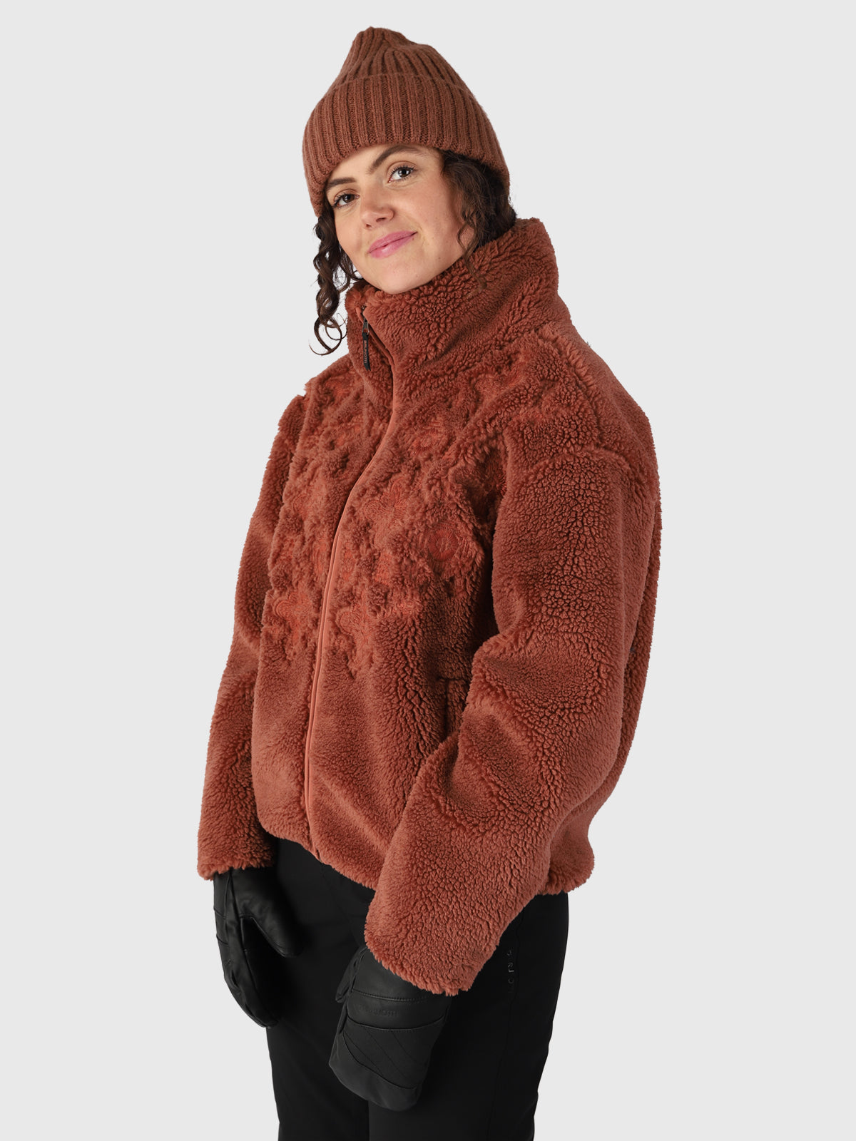 Osaka Women Teddy Jacket | Brown