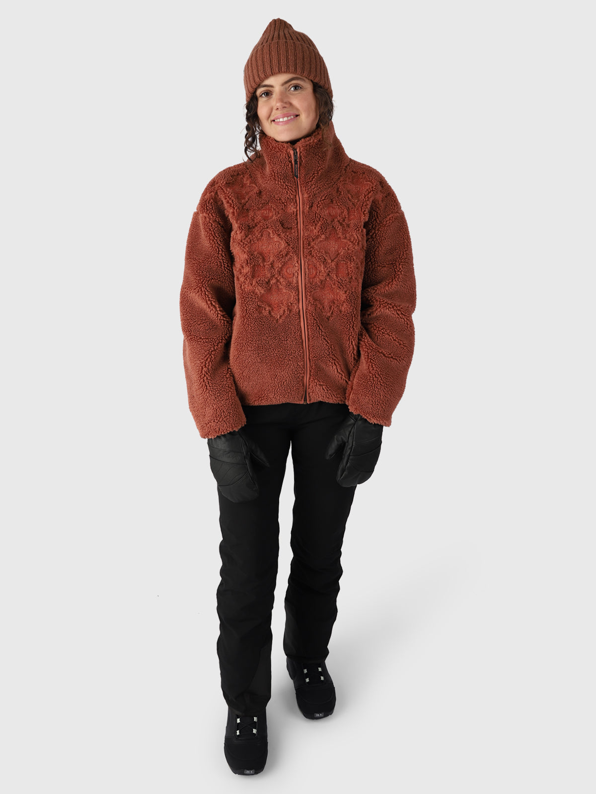 Osaka Women Teddy Jacket | Brown