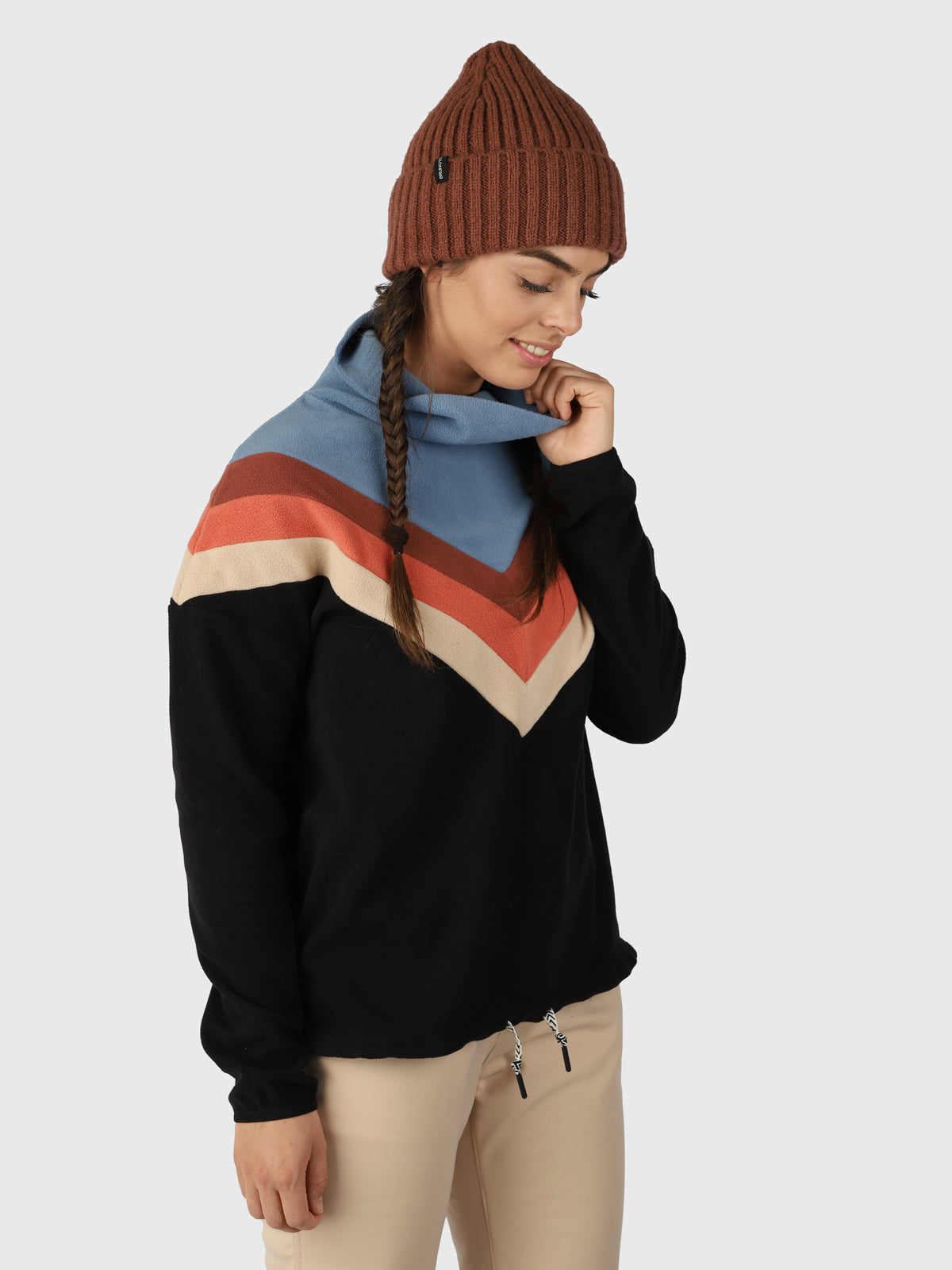 Myoko Dames Fleece | Zwart