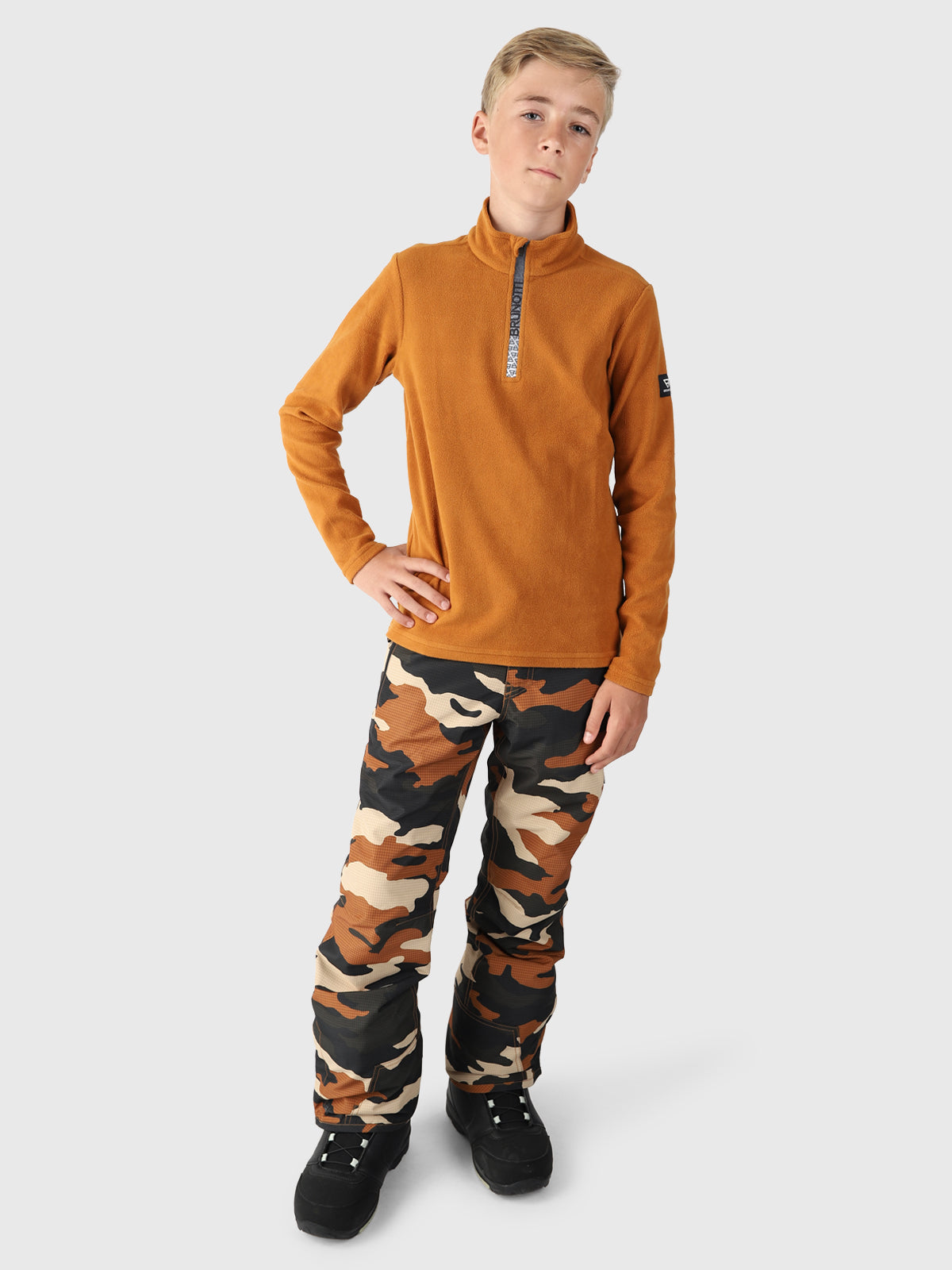 Footraily-AO Jongens Skibroek | Camouflage Bruin