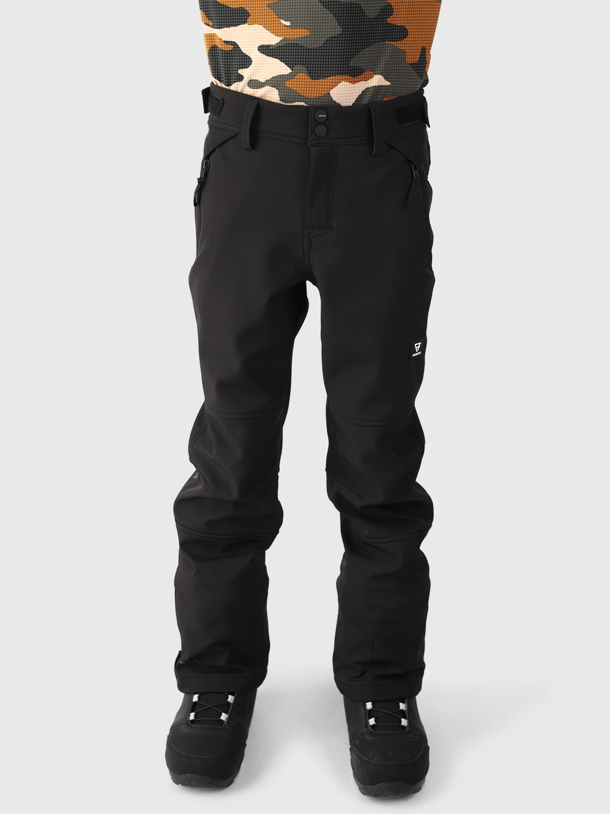 Huygy Jungen Softshell Skihose | Schwarz