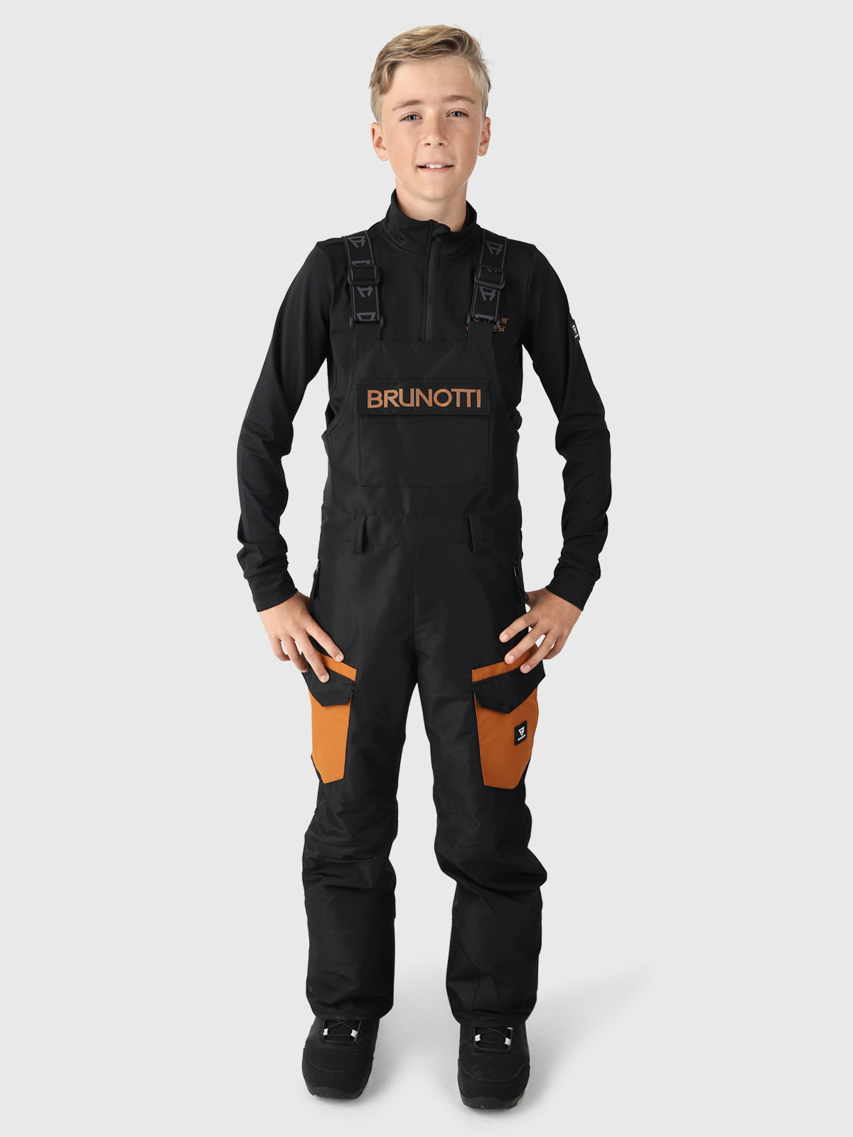 Olly Jungen Ski Latzhose | Schwarz