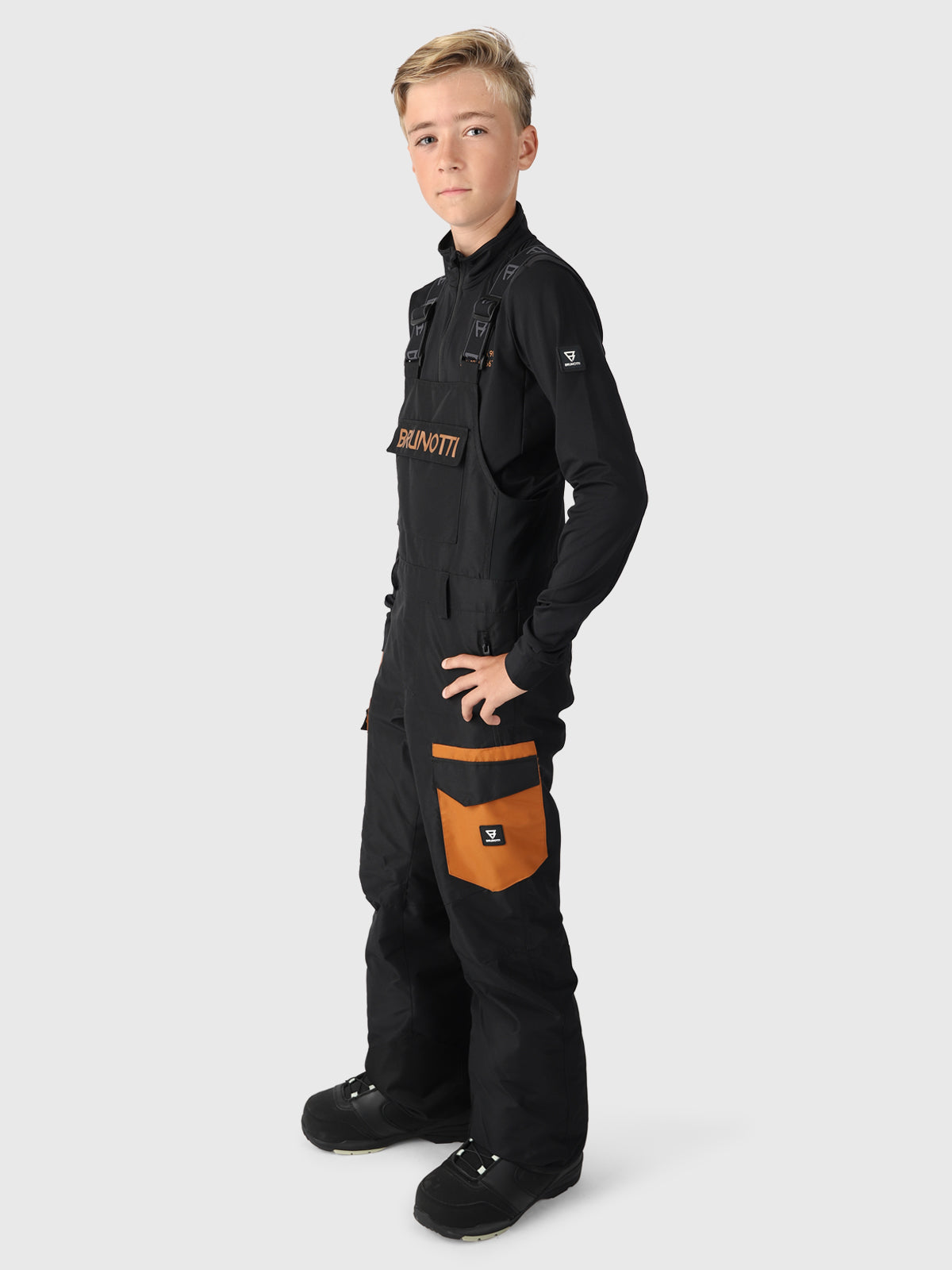 Olly Jungen Ski Latzhose | Schwarz