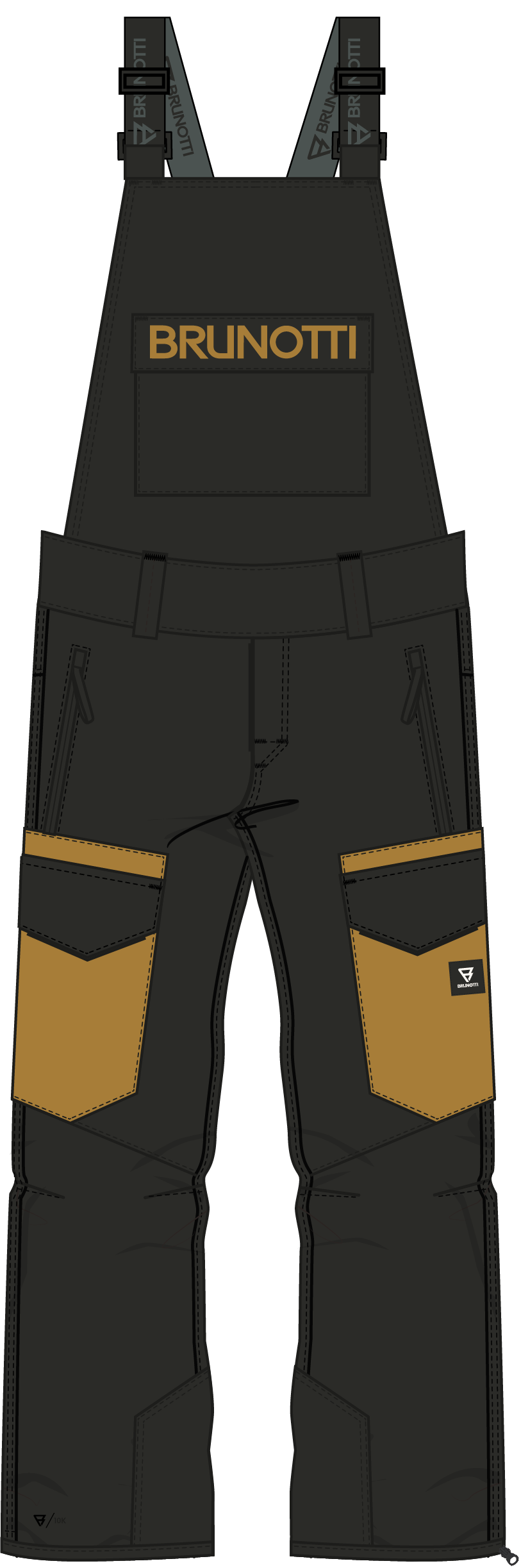 Olly Jungen Ski Latzhose | Schwarz