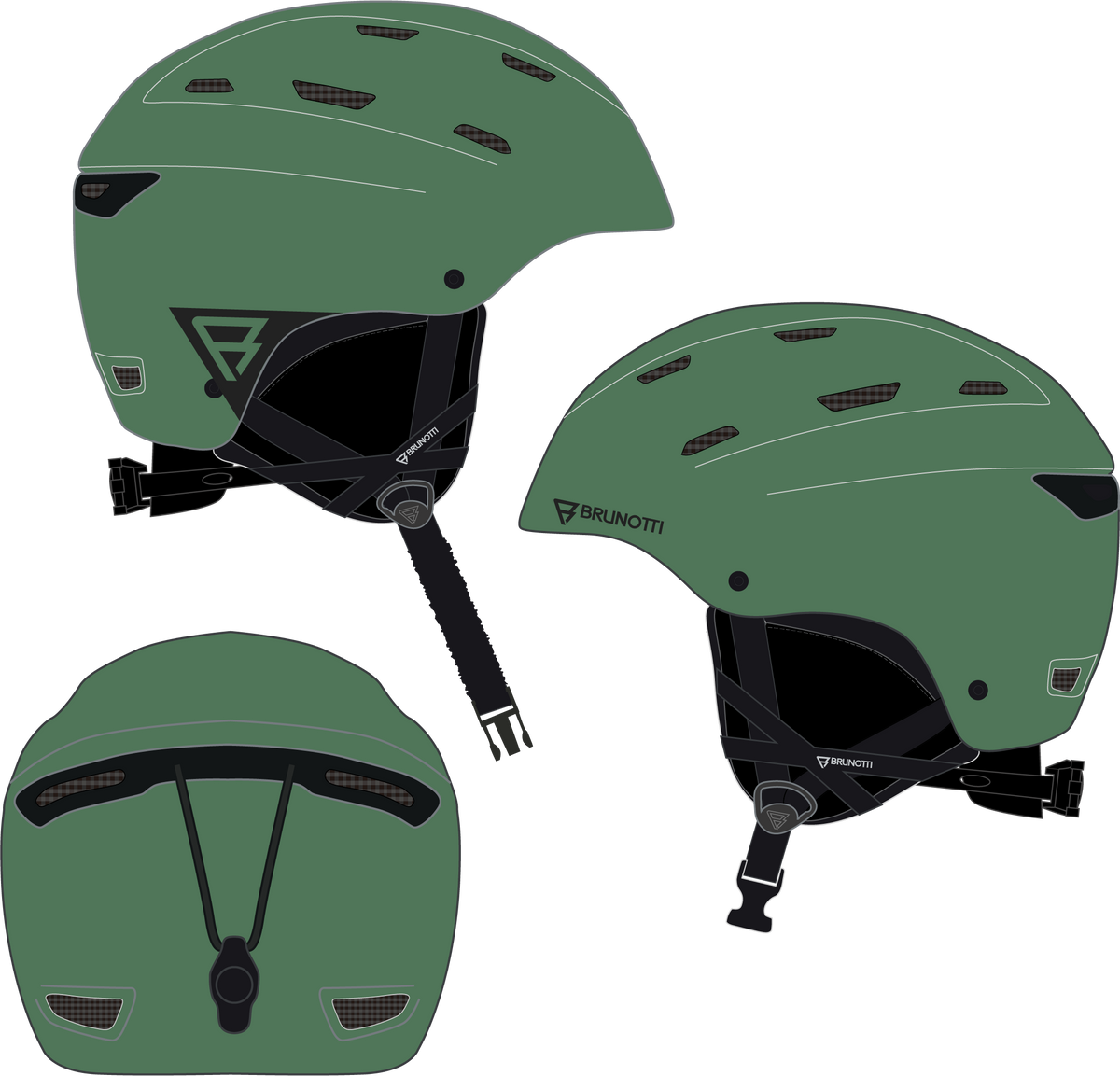 Buffalo Snow Helmet | Green