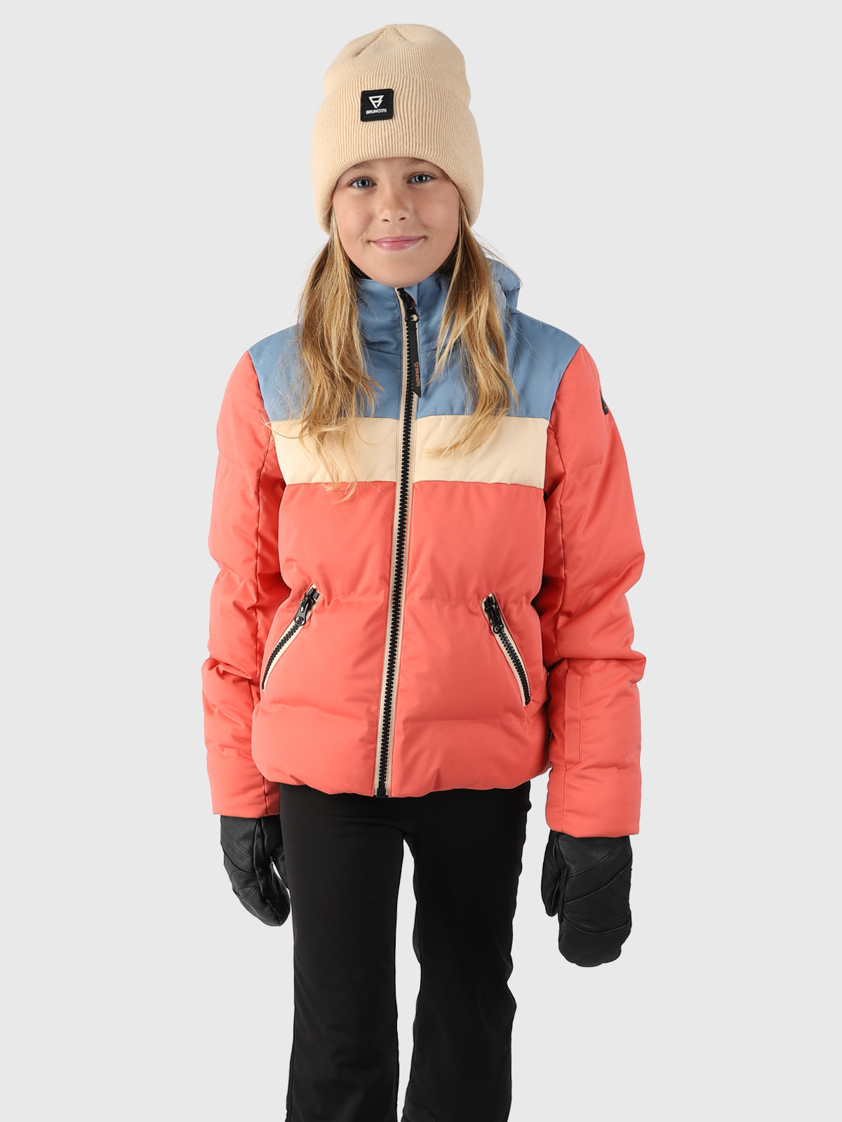 Niagony 女童羽绒雪地夹克 | 红色
