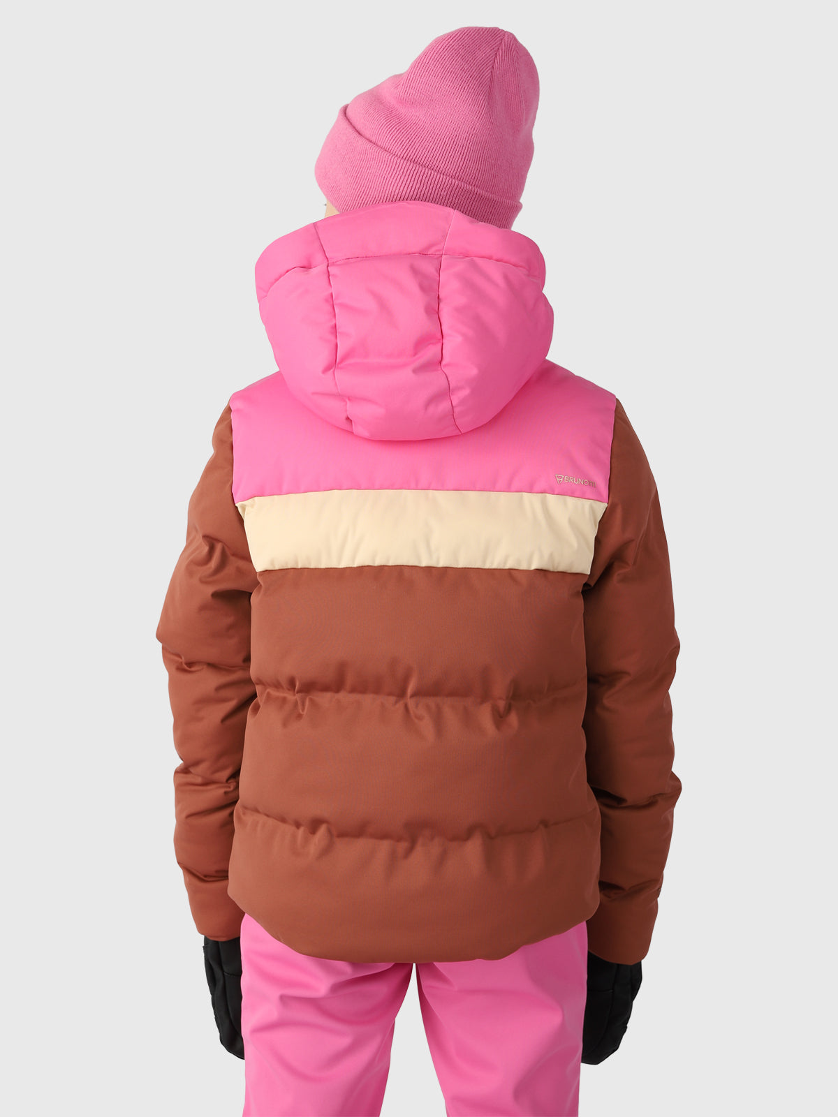 Niagony 女童羽绒雪地夹克 | 棕色