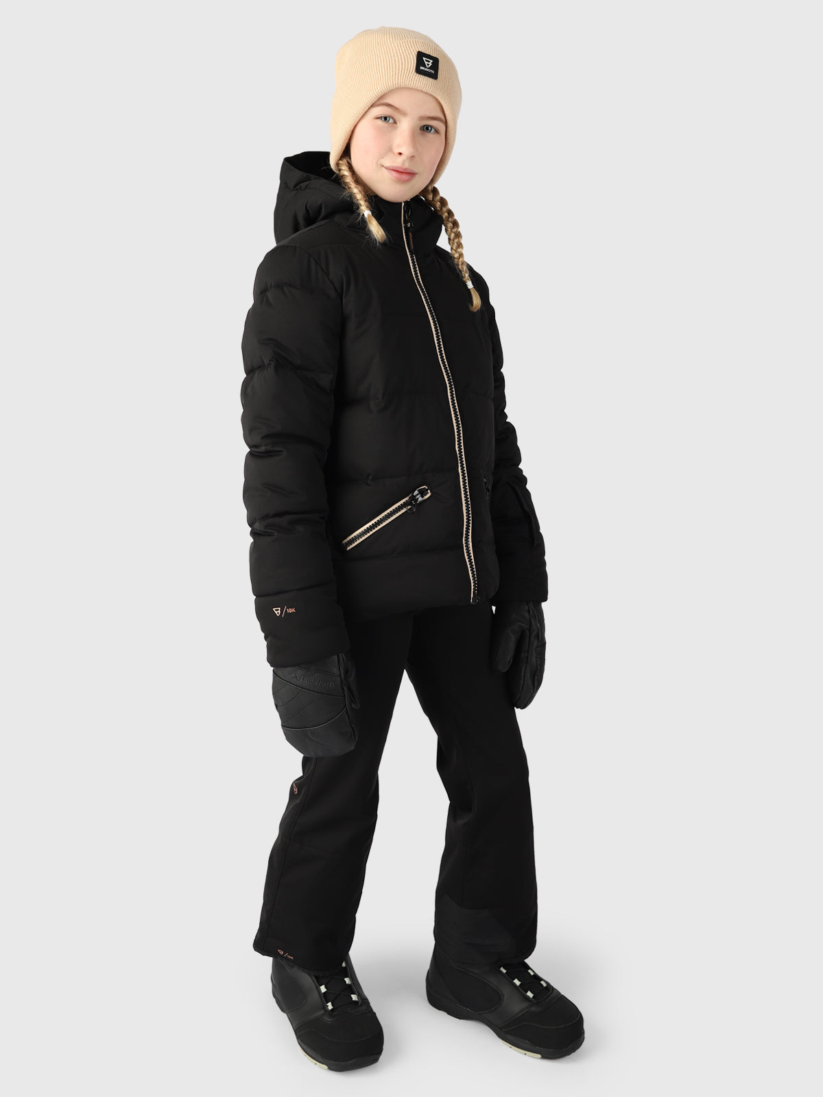 Iraika Girls Puffer Snow Jacket | Black