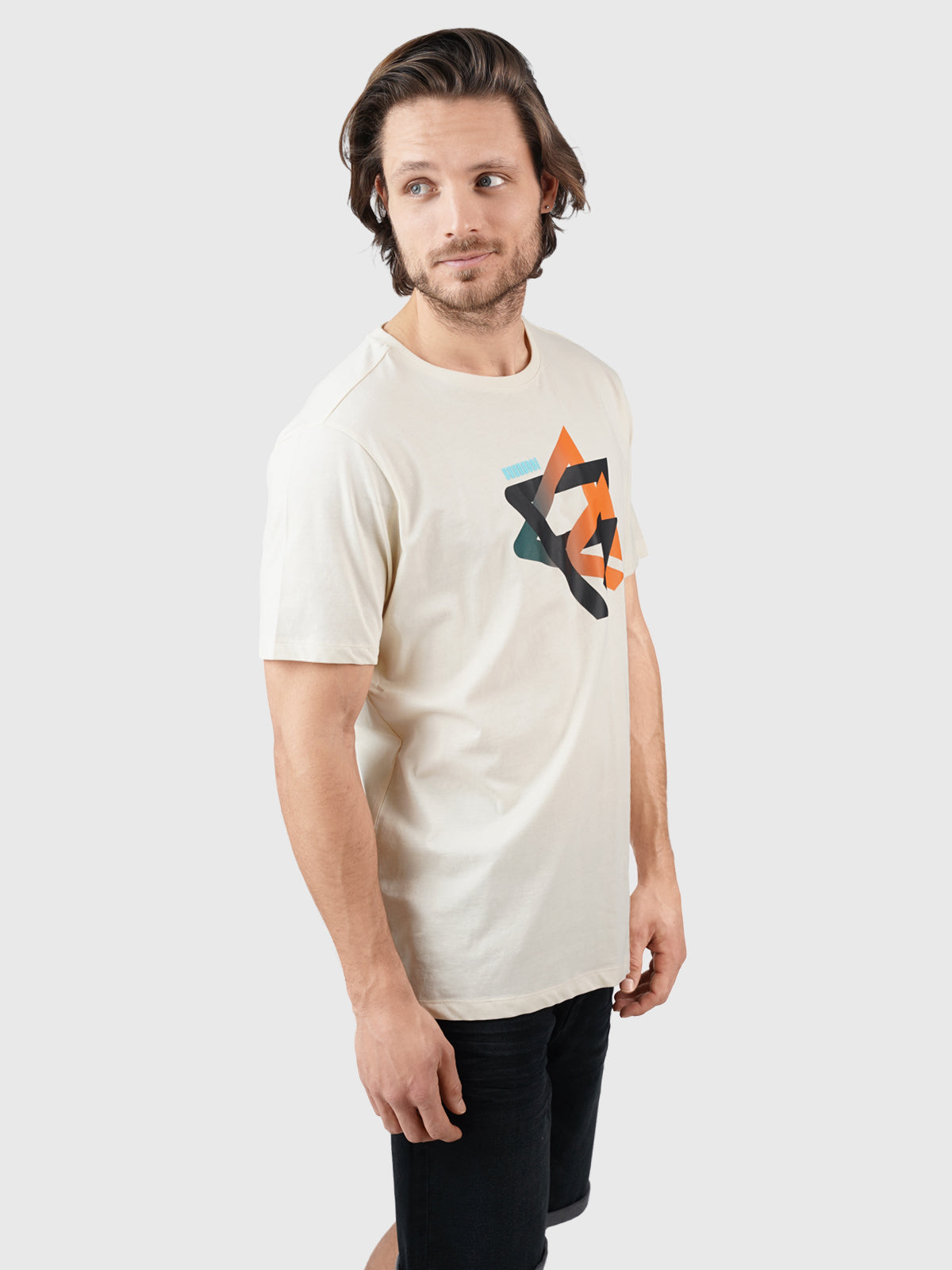 Icon-R Men T-shirt | White-Beige
