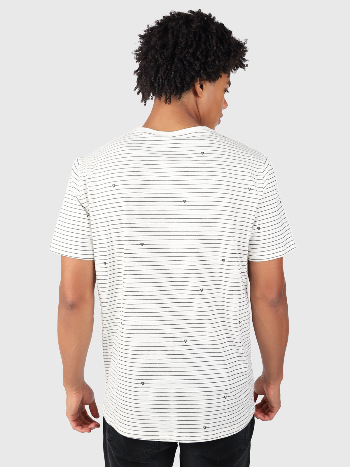 Axle-Stripe Heren T-shirt | Off-White