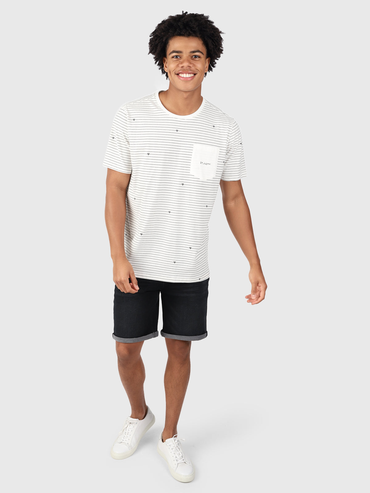 Axle-Stripe Heren T-shirt | Off-White