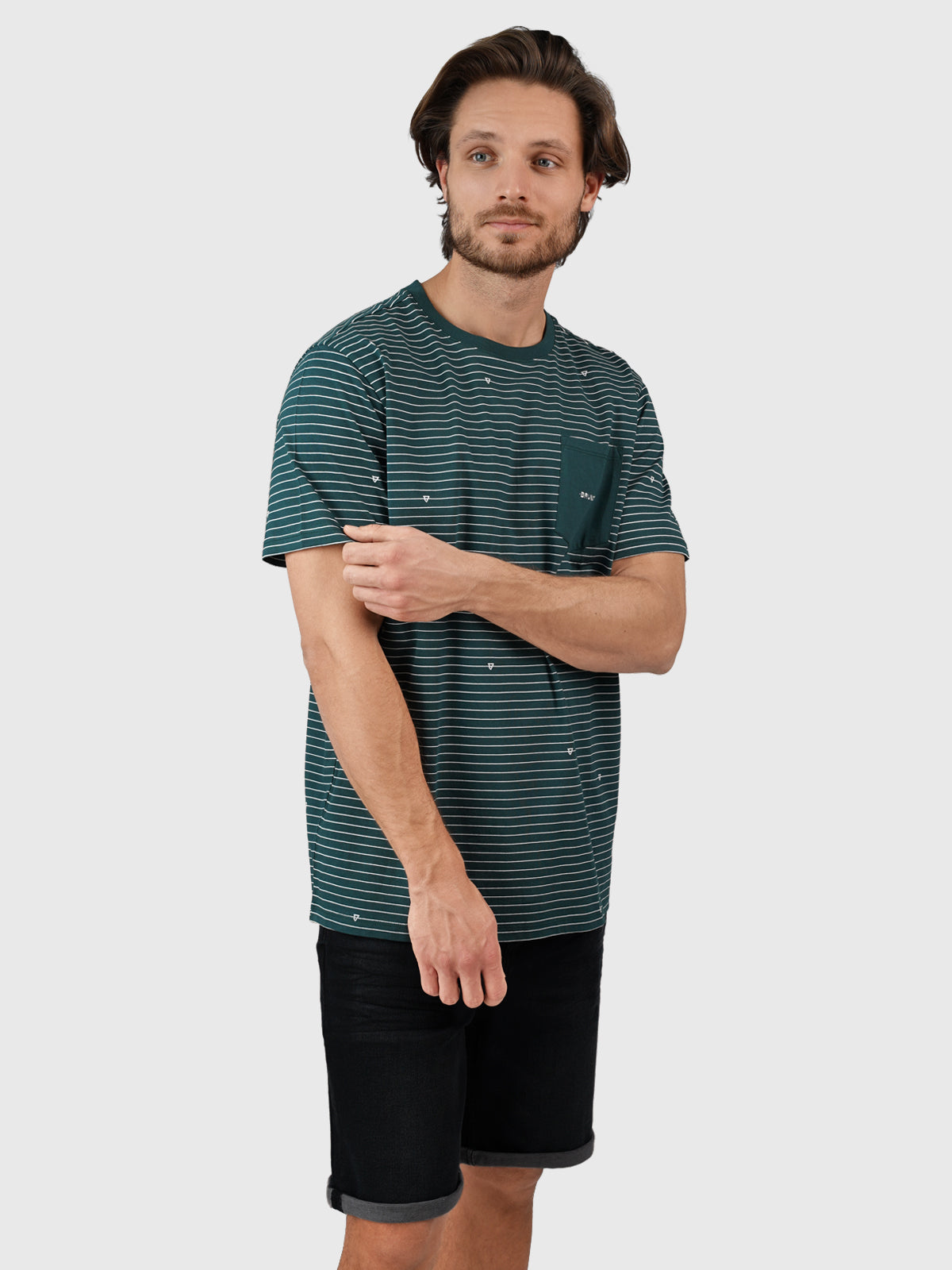Axle-Stripe Men T-shirt | Green