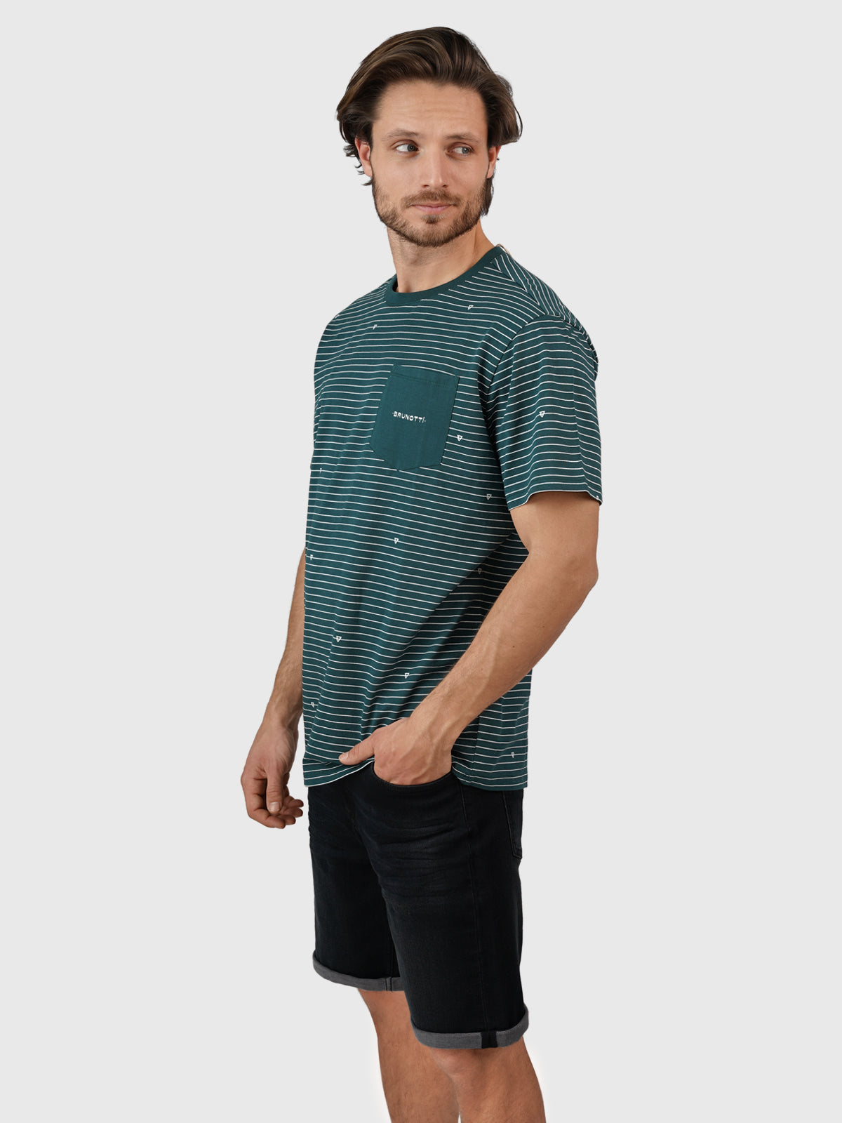 Axle-Stripe Men T-shirt | Green