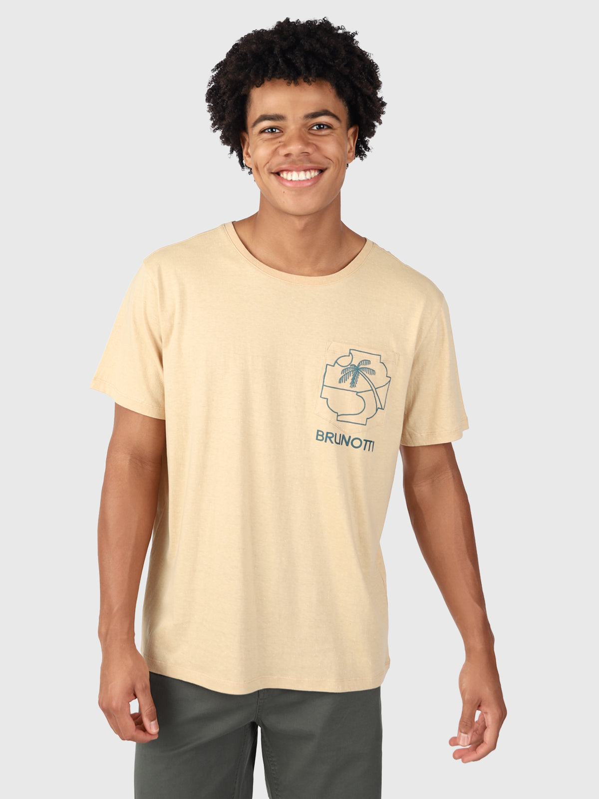 Axle-Neppy Men T-shirt | Beige
