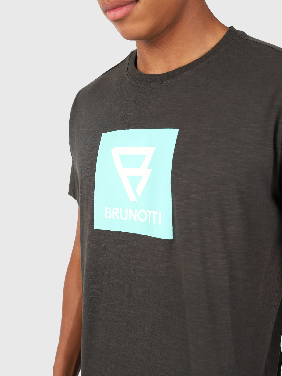 John-Logo-Slub Herren T-shirt | Schwarz