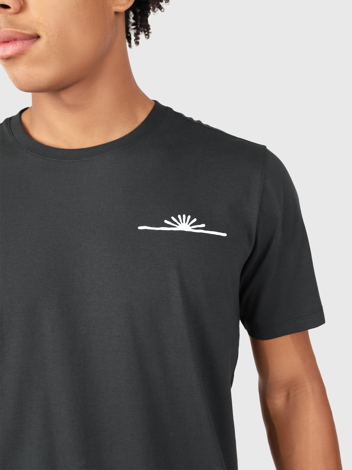 Sun-Logo Men T-shirt | Black