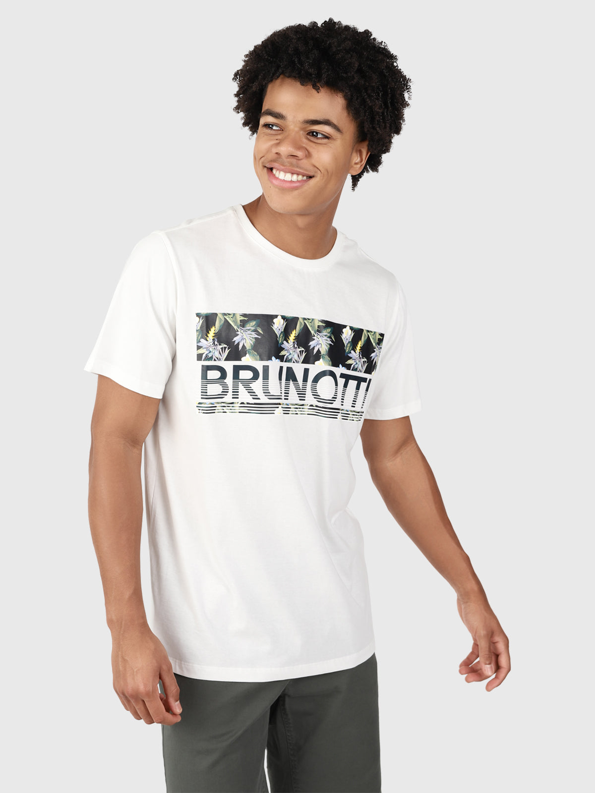 Nature-Block Heren T-shirt | Off-White