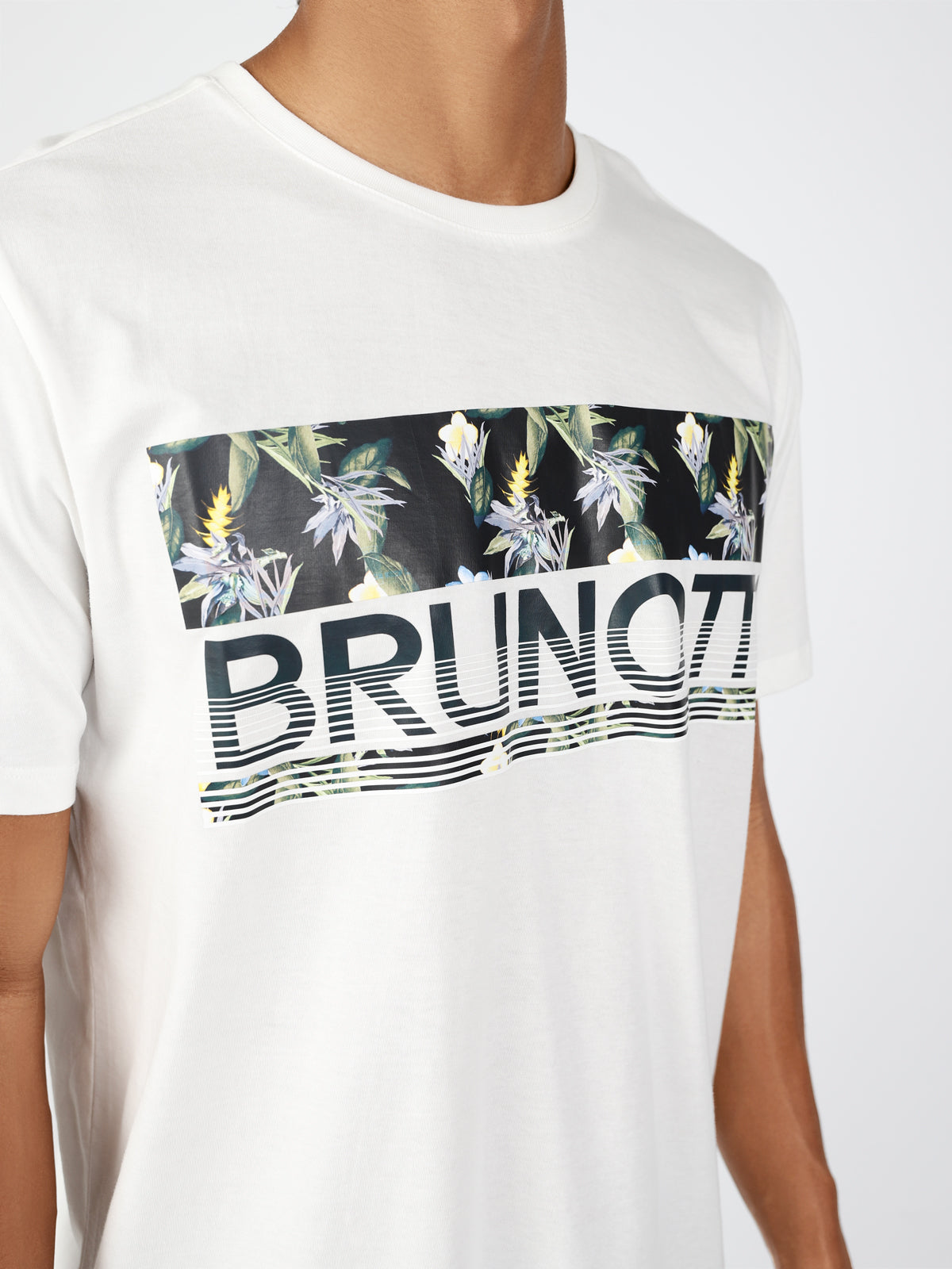 Nature-Block Heren T-shirt | Off-White