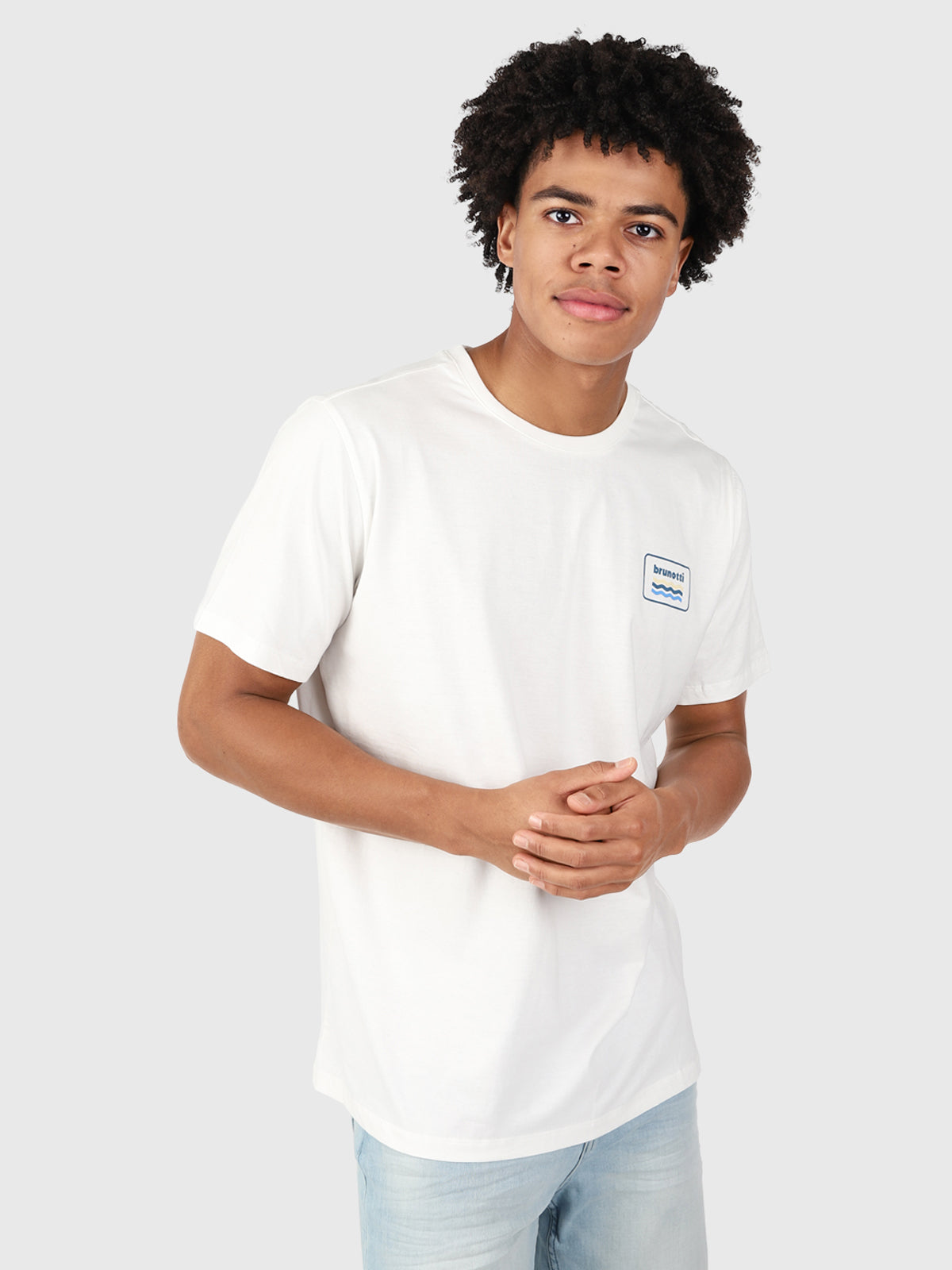 Logo-Wave Heren T-shirt | Off-White