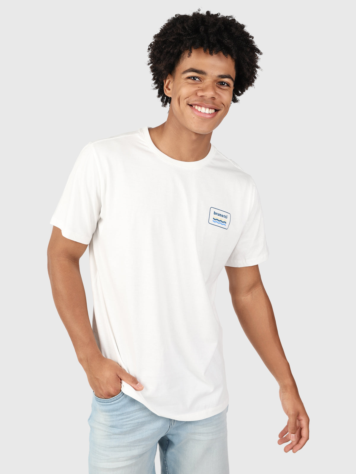 Logo-Wave Herren T-shirt | Off-White