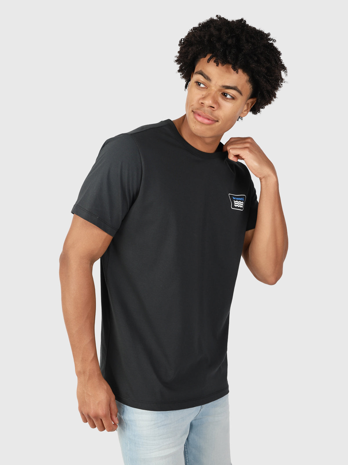 Logo-Wave Men T-shirt | Black