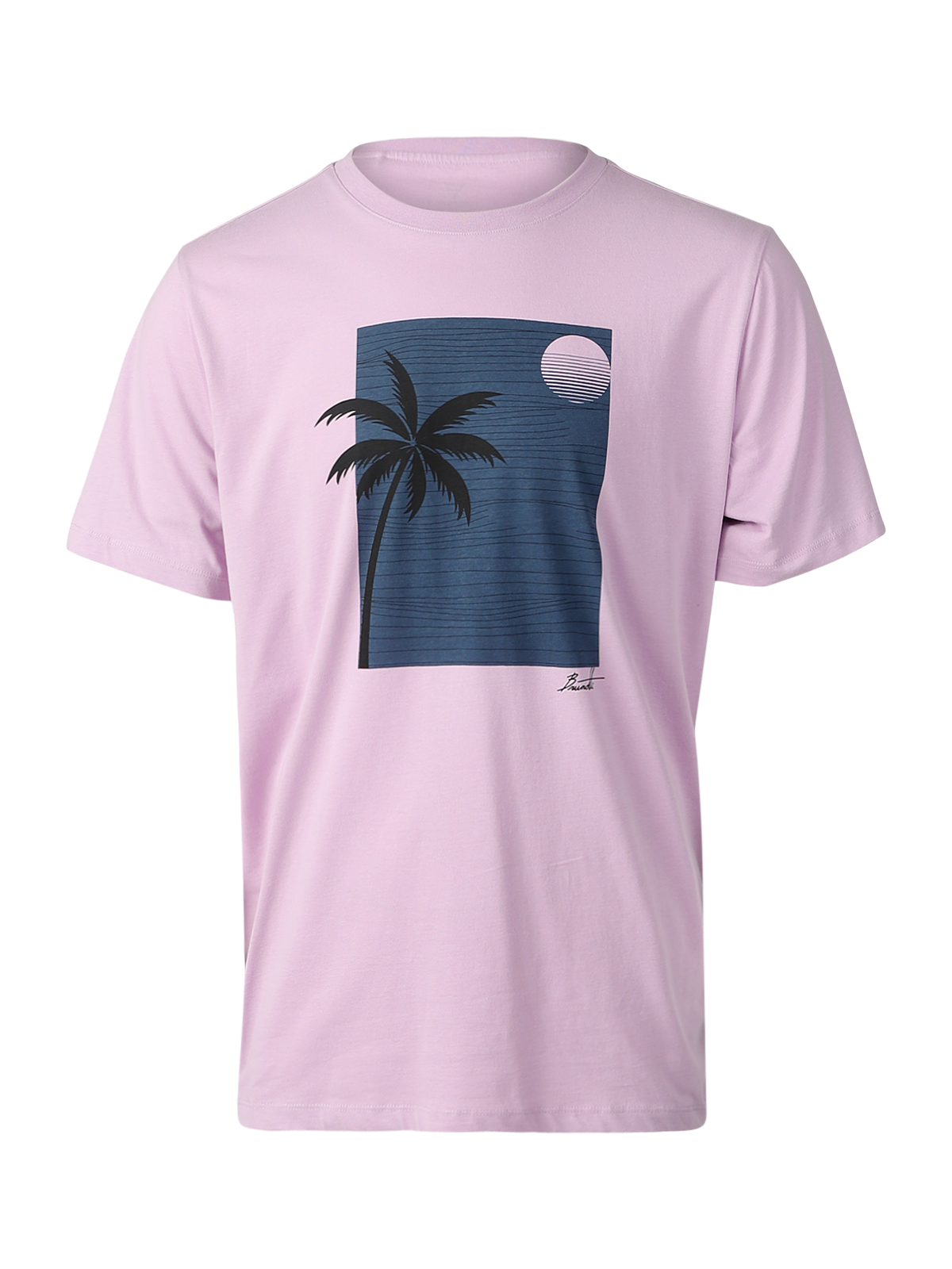 Palm-Sunset Men T-shirt | Purple