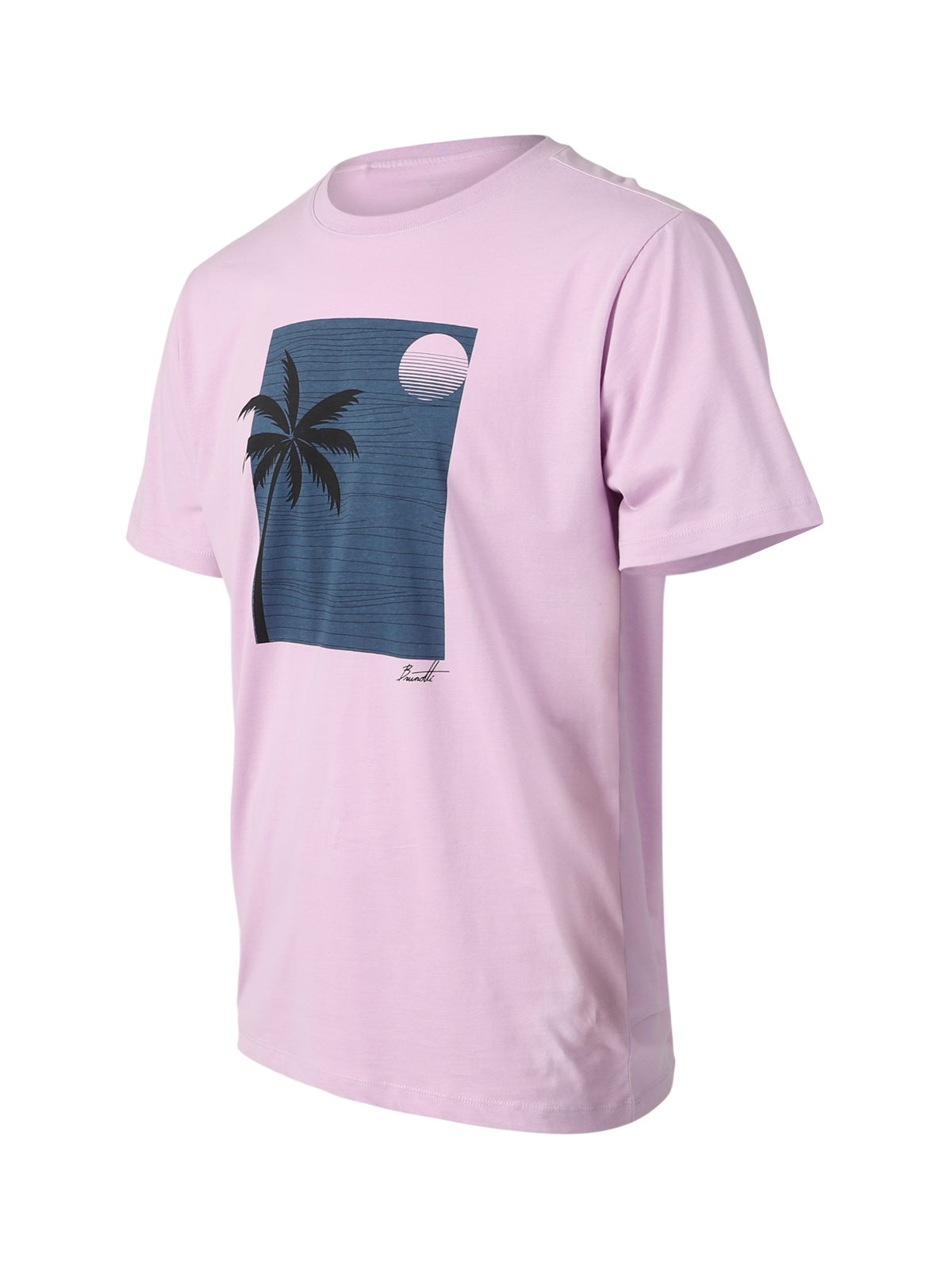 Palm-Sunset Herren T-shirt | Lila