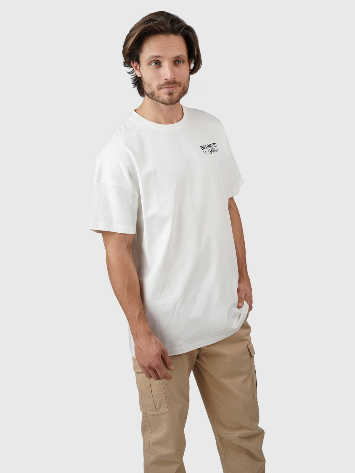 Campello-Palm Herren Oversized T-shirt | Off-White
