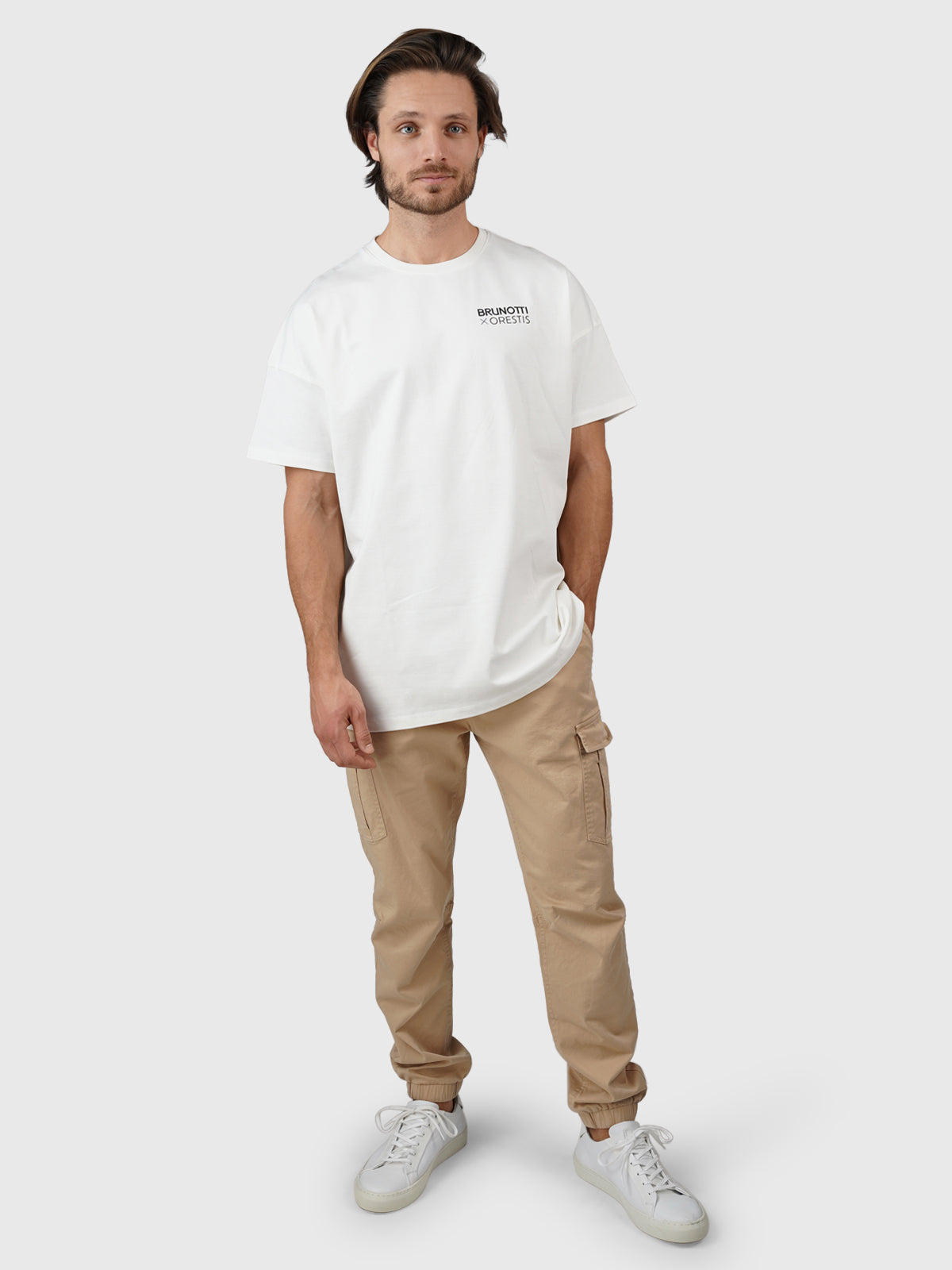 Orestis-Nature Men Oversized T-shirt | Off-White