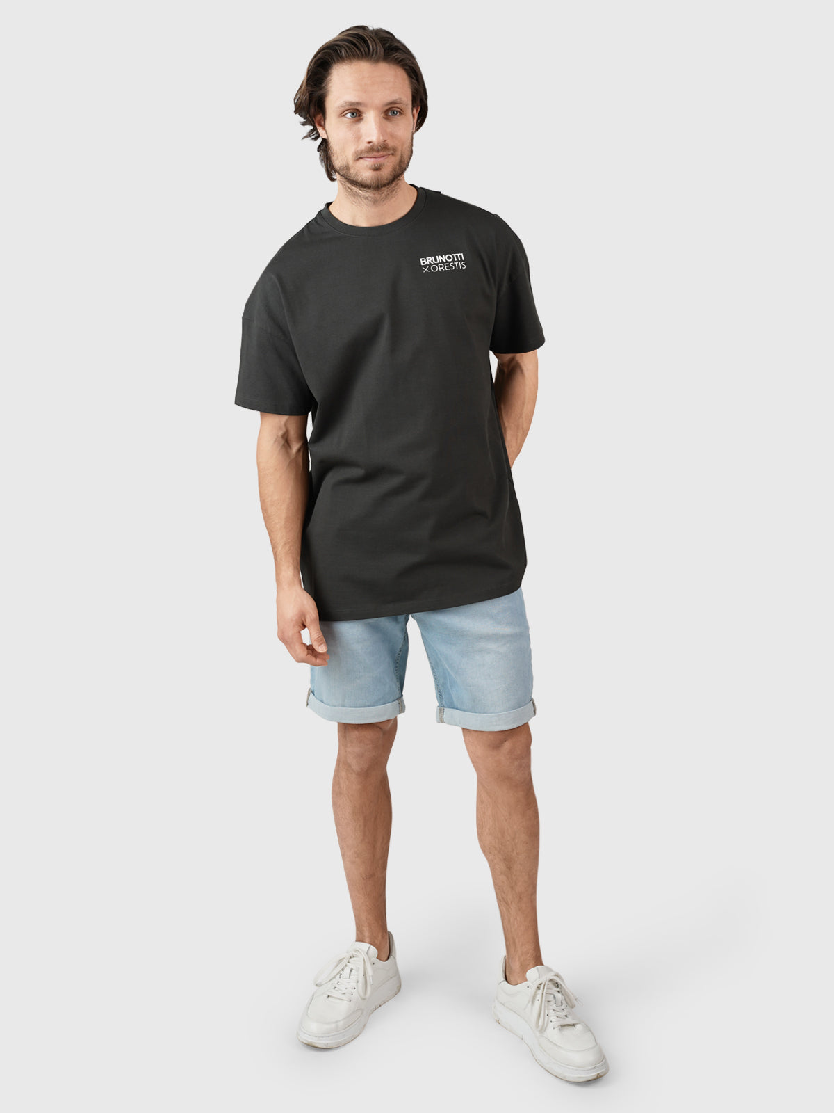 Orestis-Nature Men Oversized T-shirt | Black