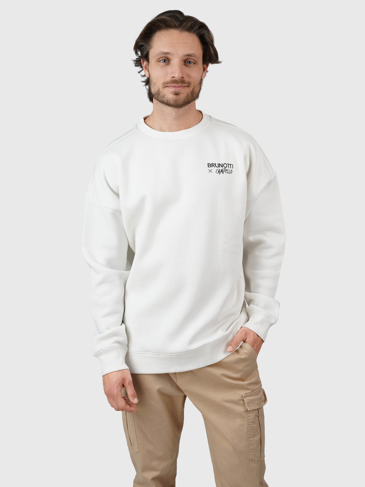 Campello-Island Heren Oversized Sweater | Off-White