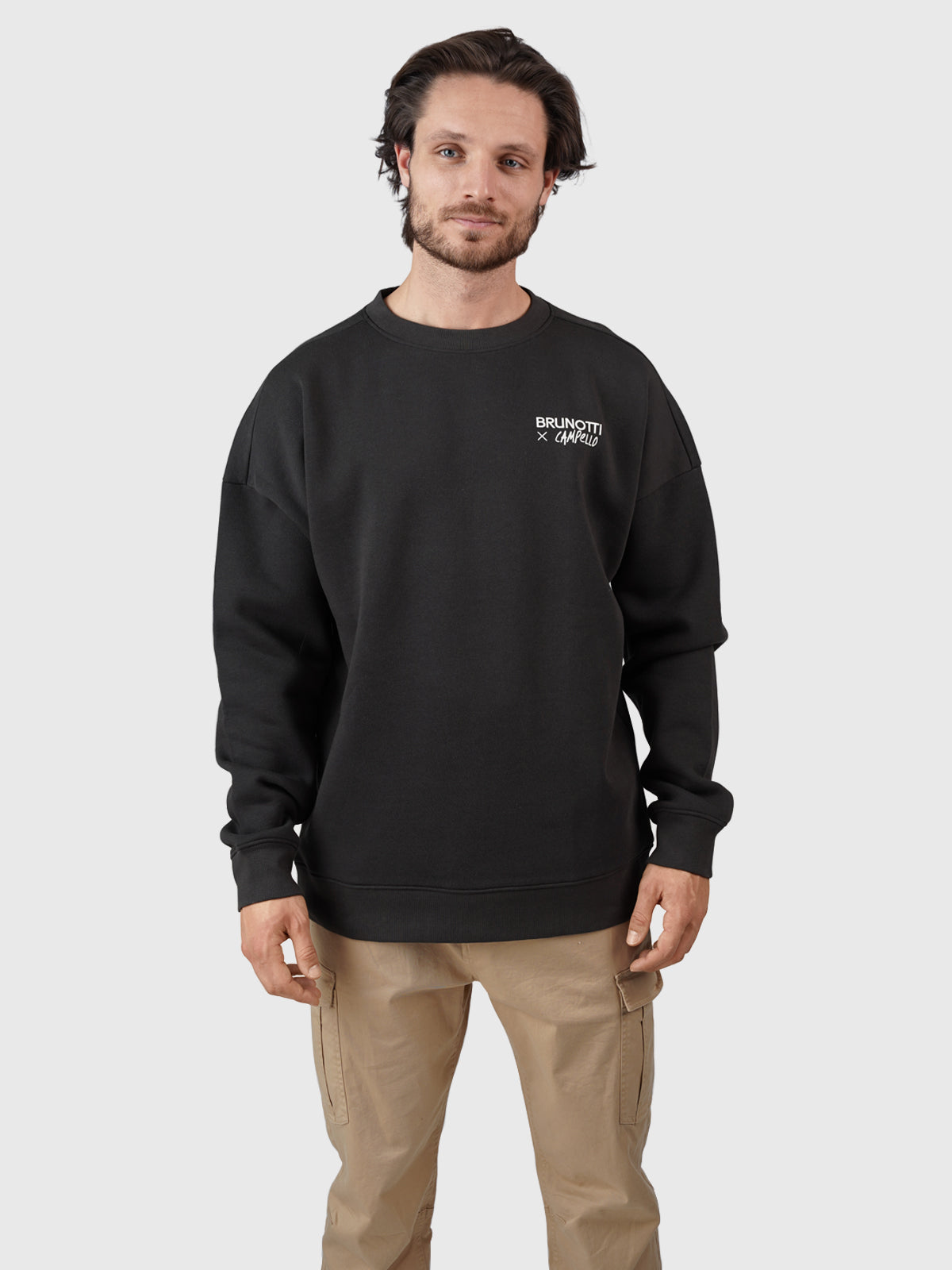 Campello-Island Men Oversized Sweater | Black