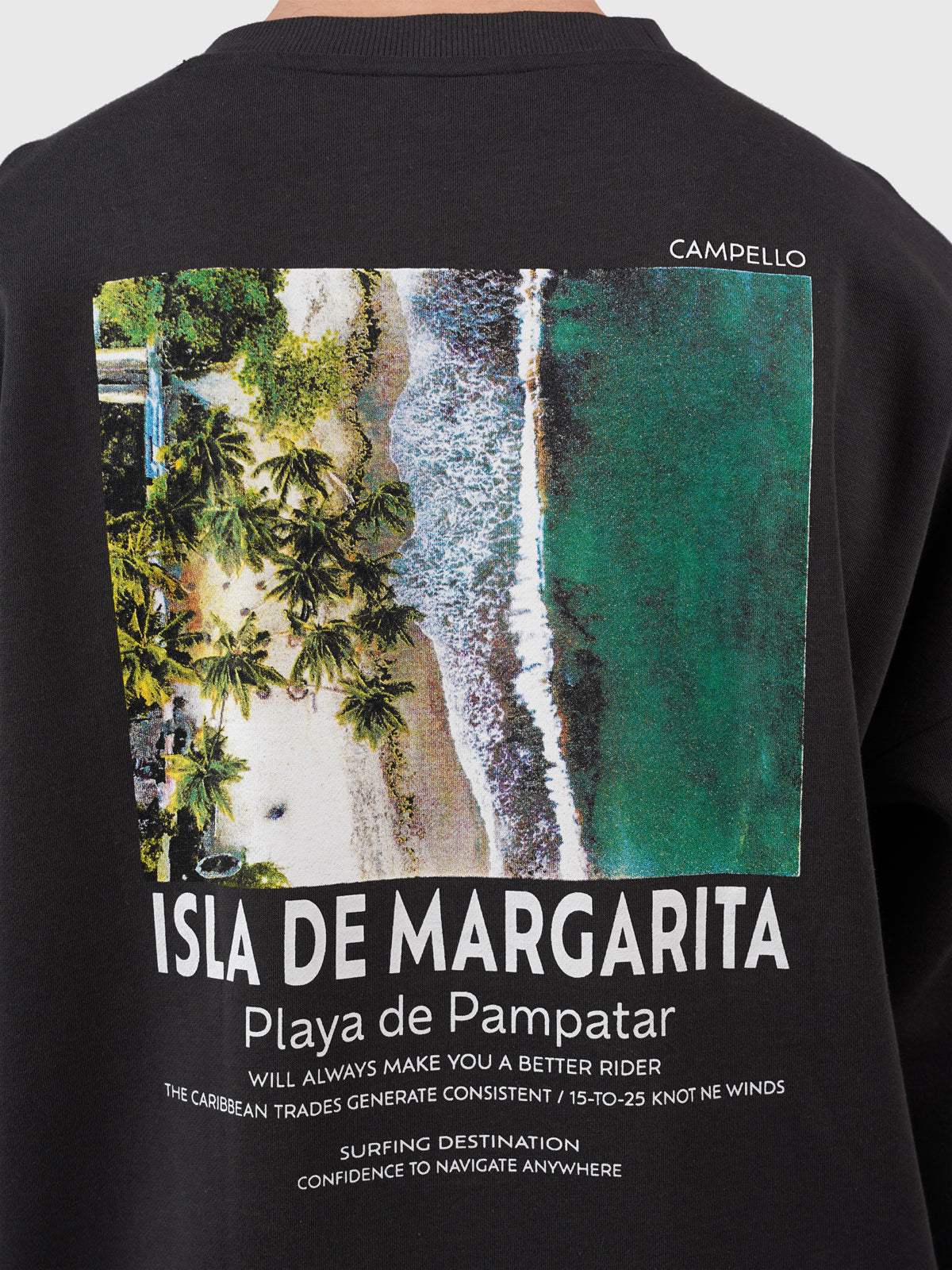 Campello-Island Herren Oversized Sweatshirt | Schwarz