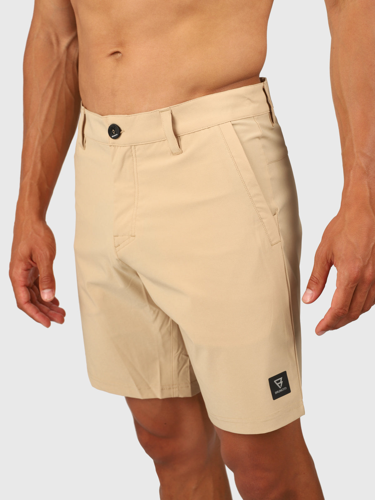Sea Barrier Men's Bermuda Shorts - Beige Cotton Pocket Shorts - Sizes M L XL XXL 3XL - Casual Knee-Length