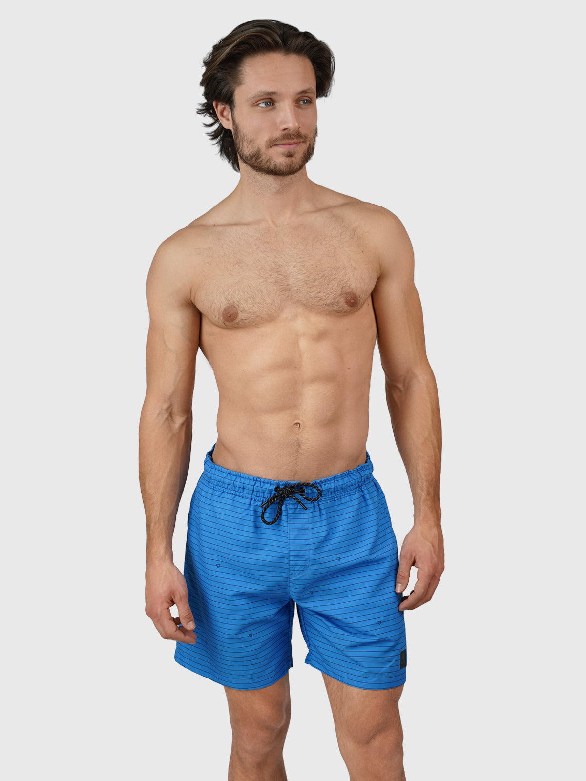 Cruneco-Stripe Men Swim Shorts | Blue
