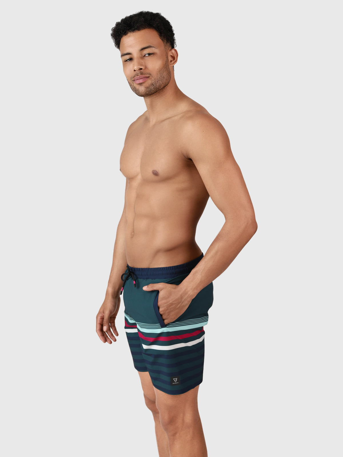 Perths Men Long Swim Shorts | Green