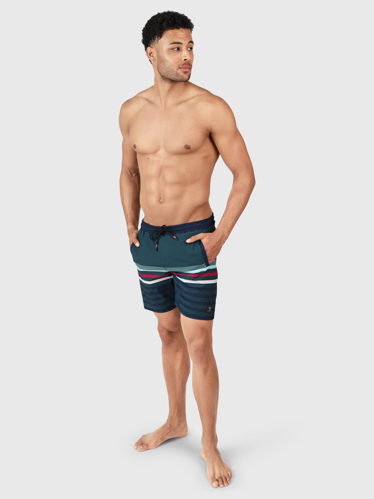 Perths Men Long Swim Shorts | Green