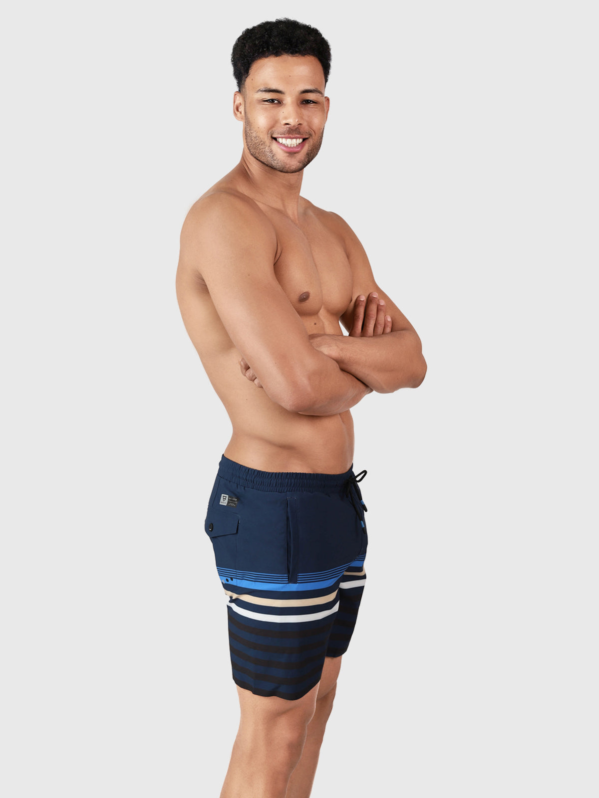 Perths Men Long Swim Shorts | Blue