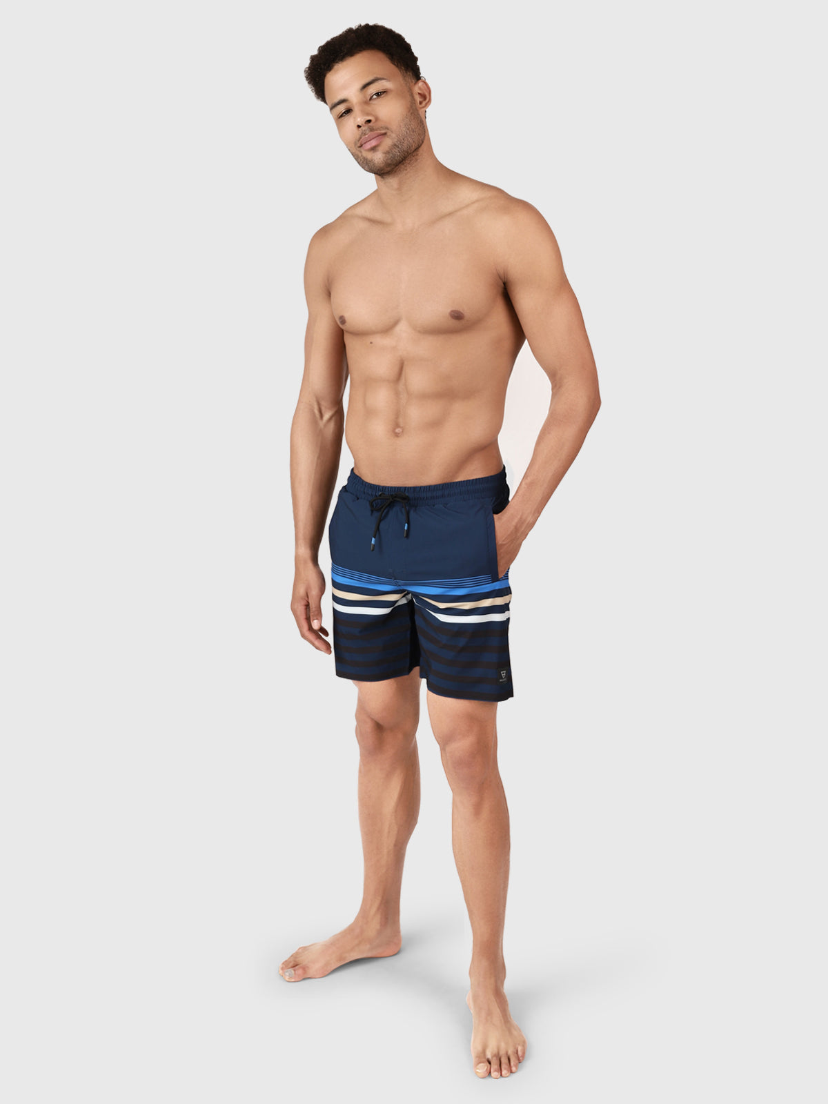 Perths Herren Badehose Lang | Blau