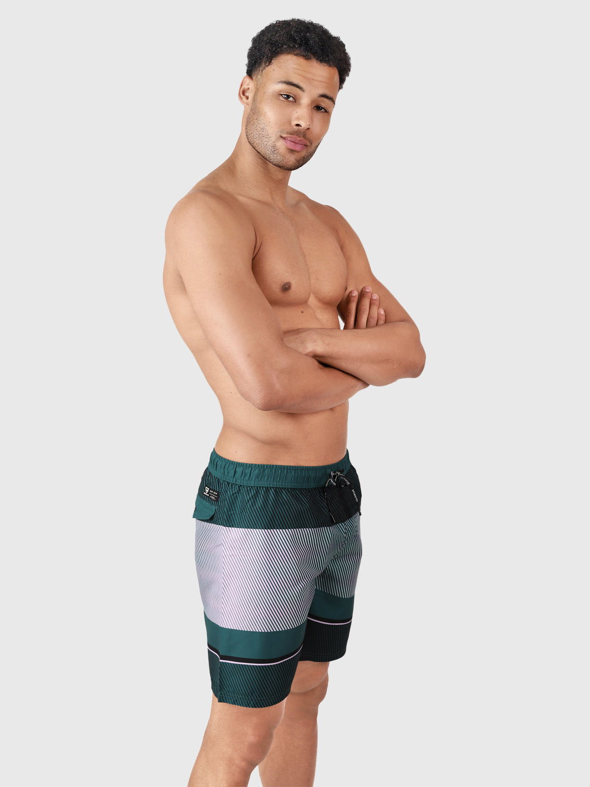 Maron Men Long Swim Shorts | Green