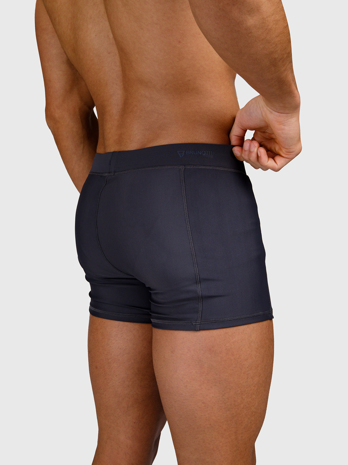 Samier-Logo Men Swim Trunks | Titanium