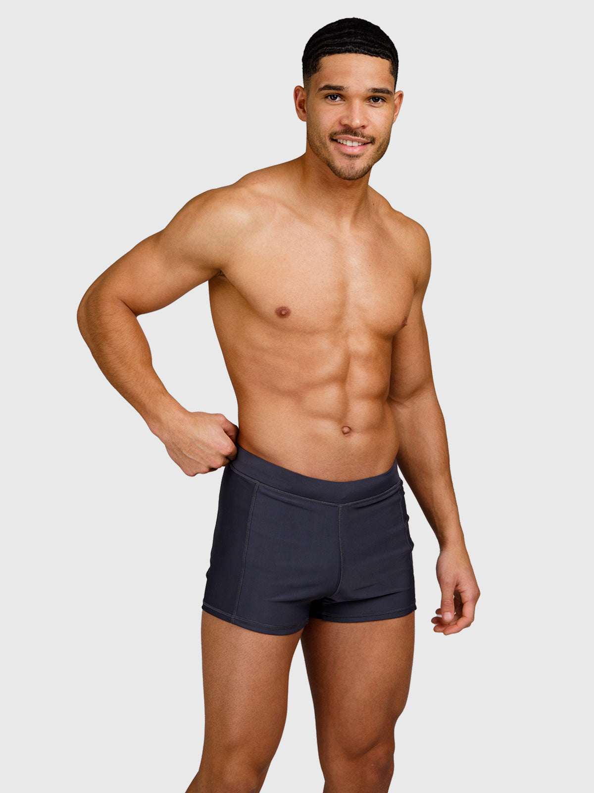 Samier-Logo Men Swim Trunks | Titanium